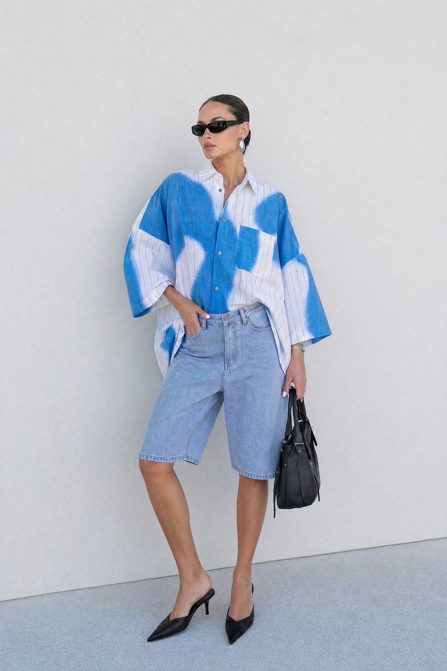 Blue Stripes Oversized Shirt
