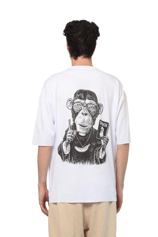 White T-shirt Darwin - mysimplicated