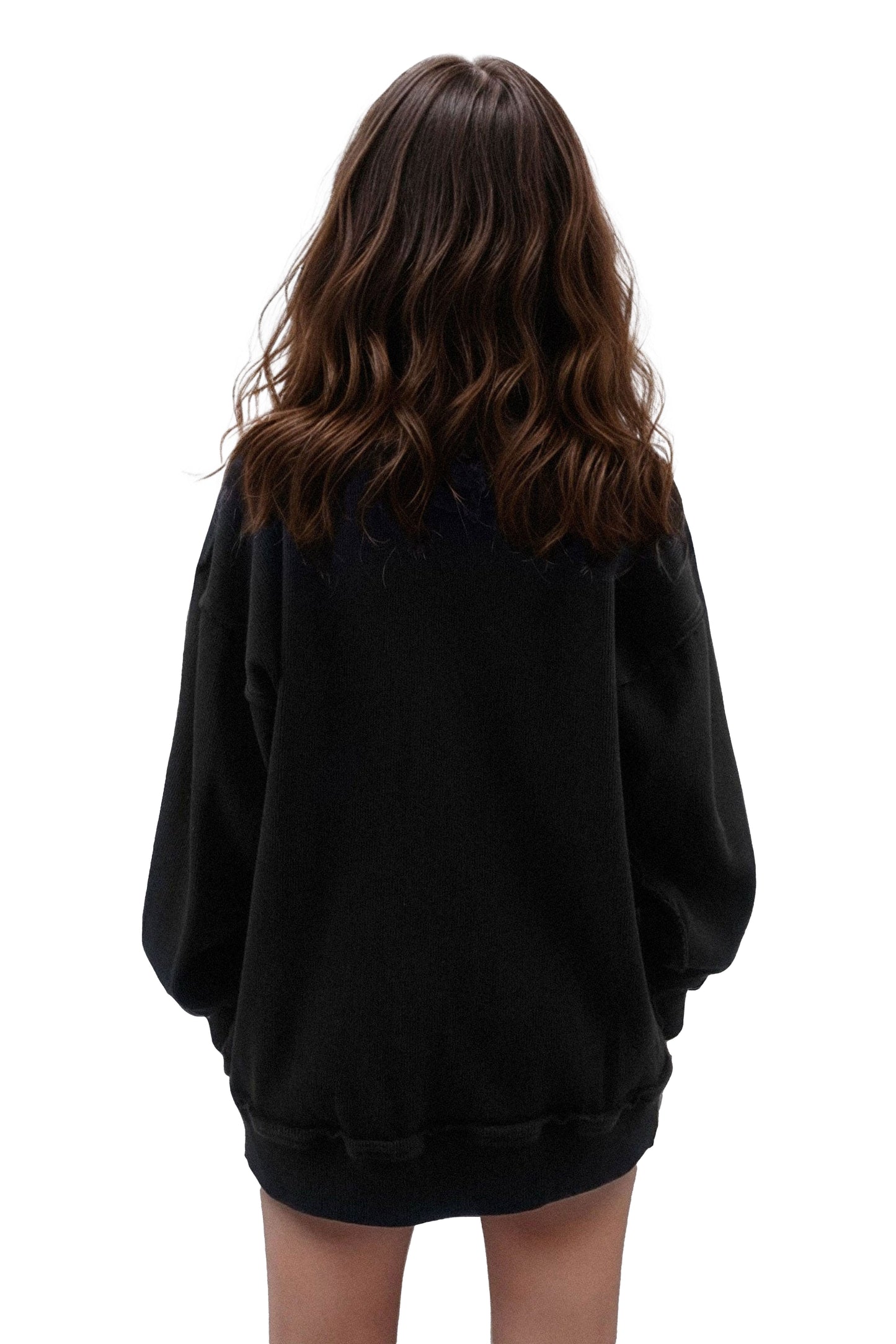 Ribbed Black Hoodie - MYS