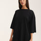 Oversized Cotton Black T-shirt 777