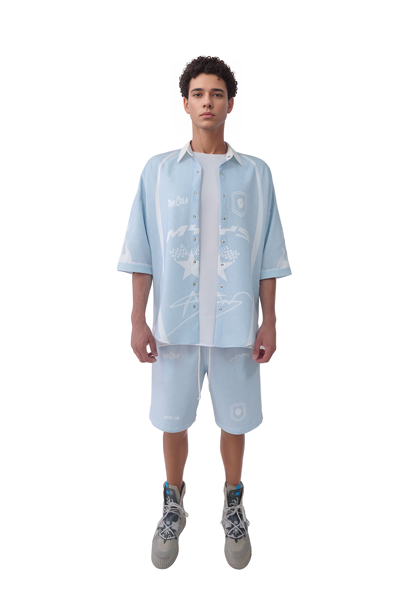 Pop Cola 23 Blue Bermuda & Shirt - MYS