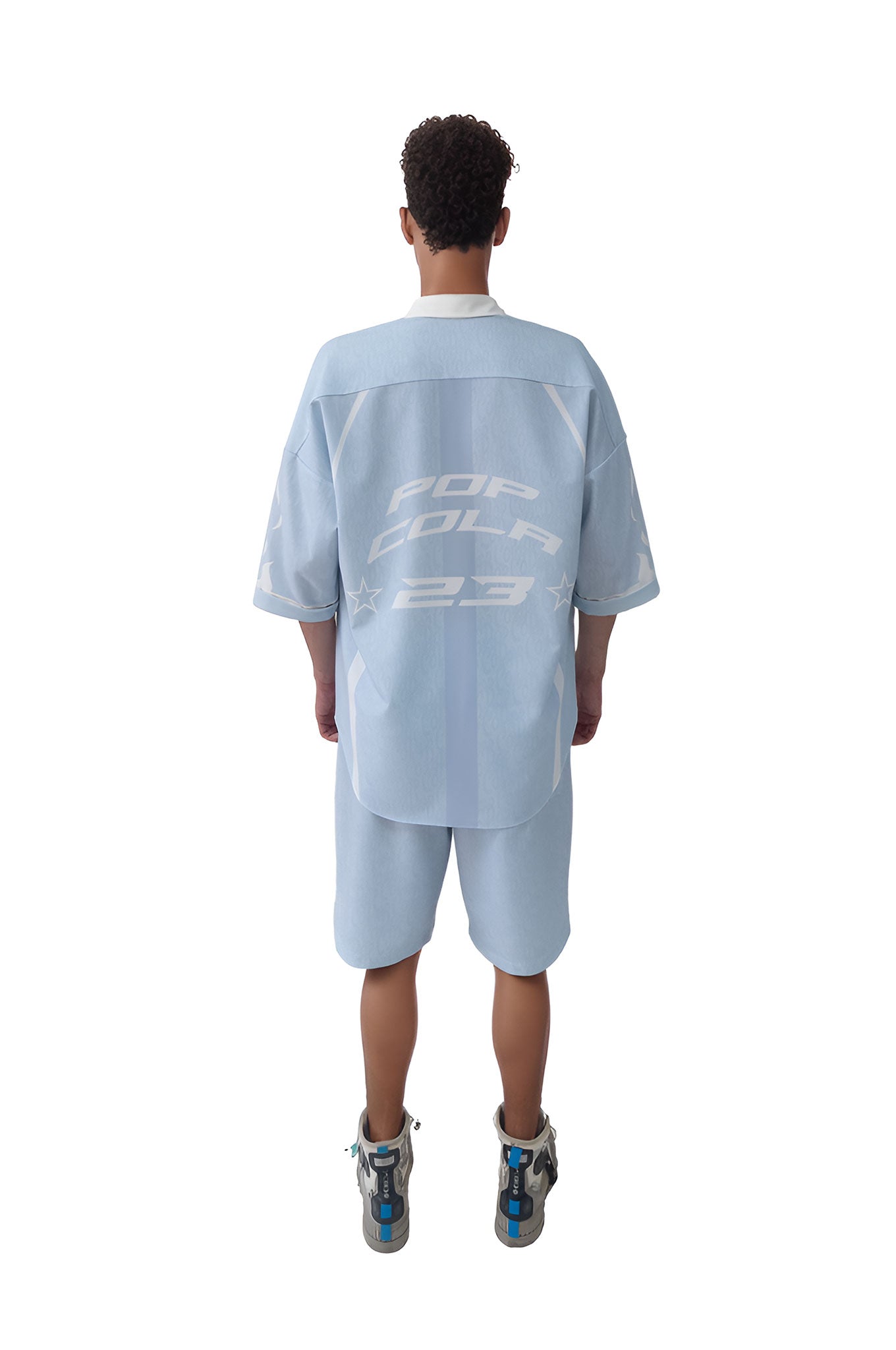 Set Pop Cola 23 Blue Cămasă mânecă scurtă și Bermude
