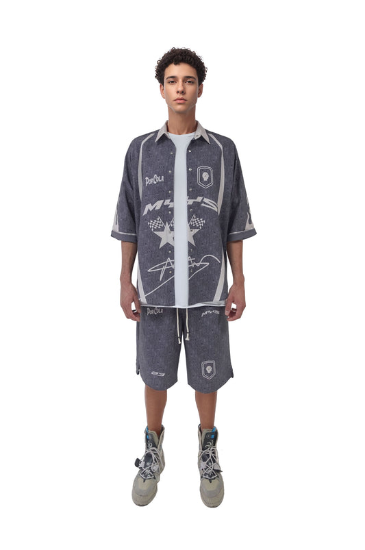 Pop Cola 23 Grey Bermuda & Shirt - MYS