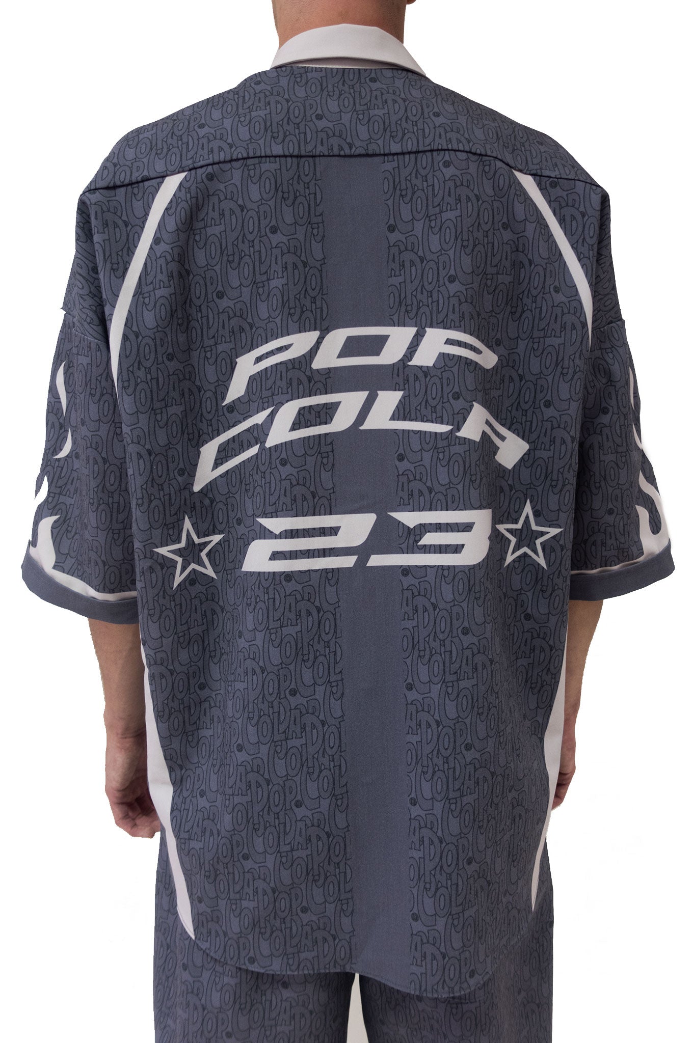 Set Pop Cola 23 Grey Cămasă mânecă scurtă și Bermude