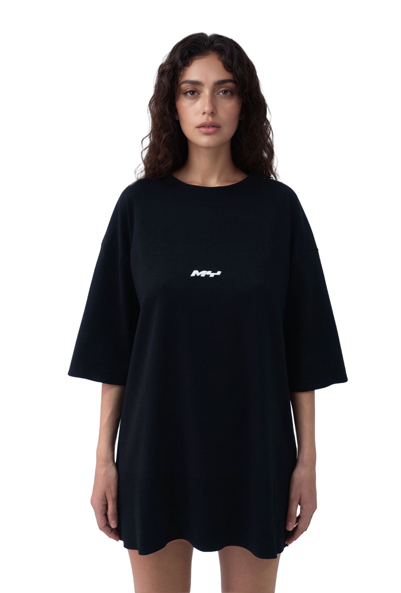 Pop Cola Floral Cortex Black Oversized T-shirt - MYS