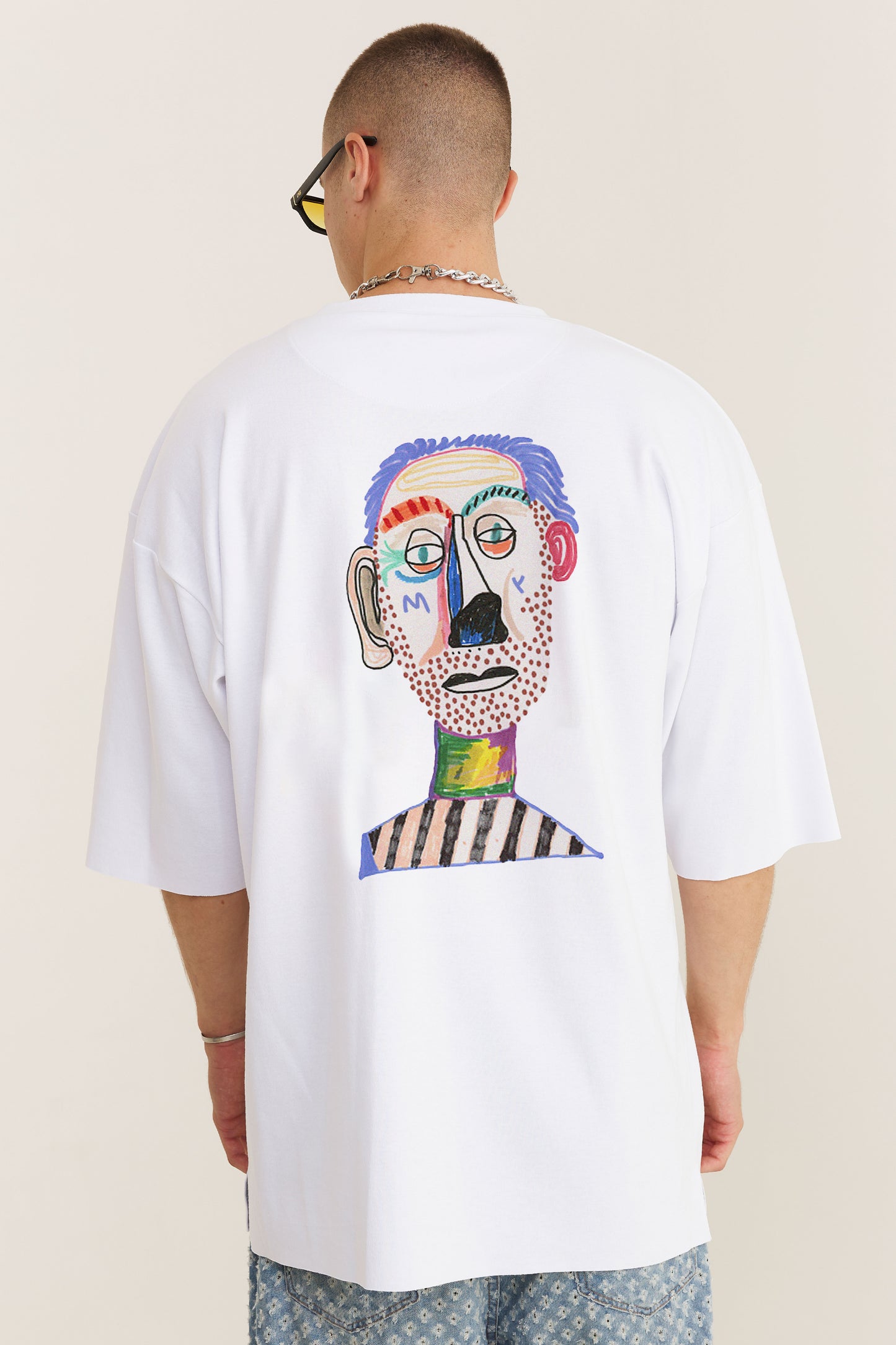 Clown Oversized White T-shirt