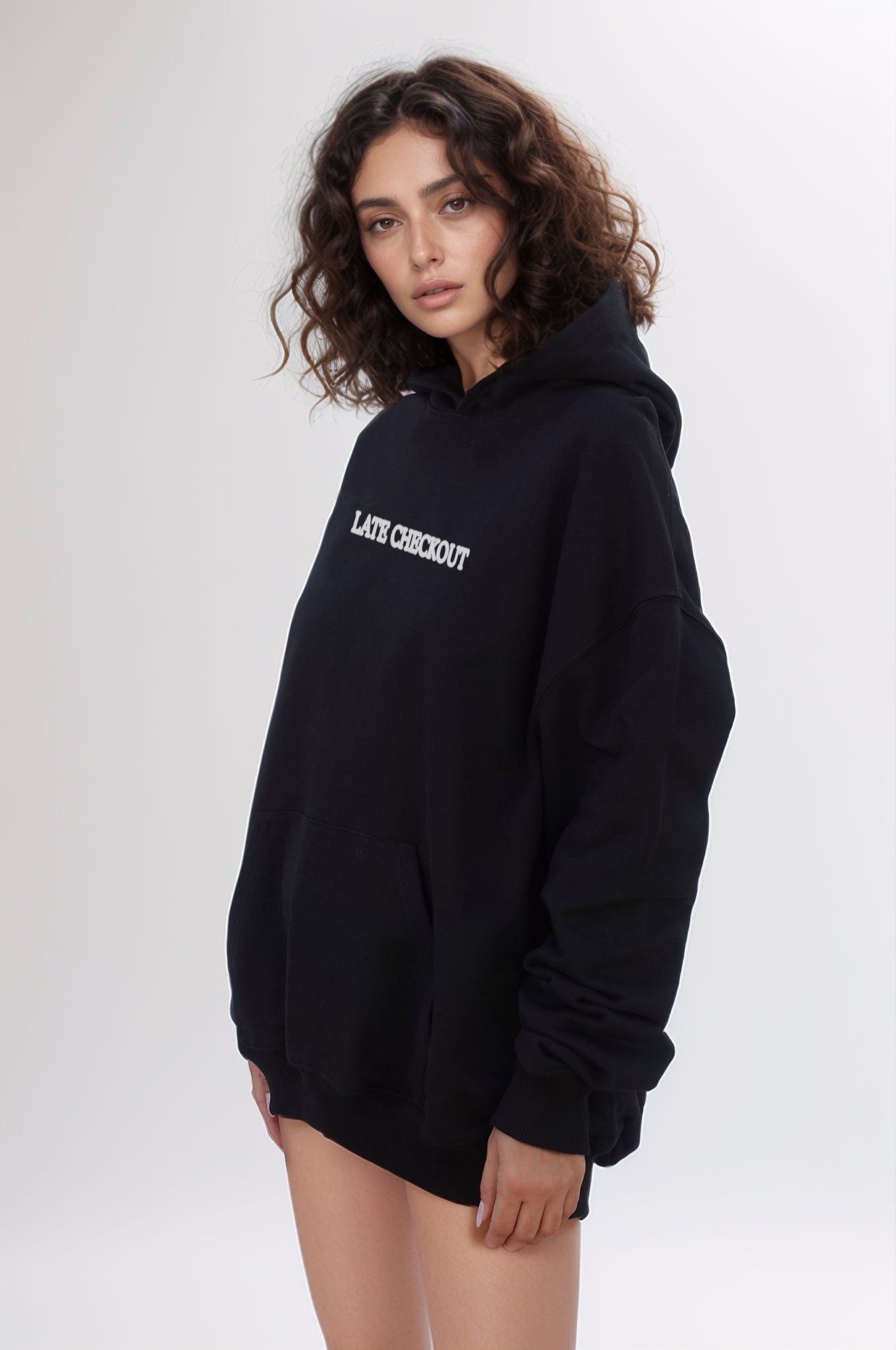 Black Hoodie Late Checkout - MYS