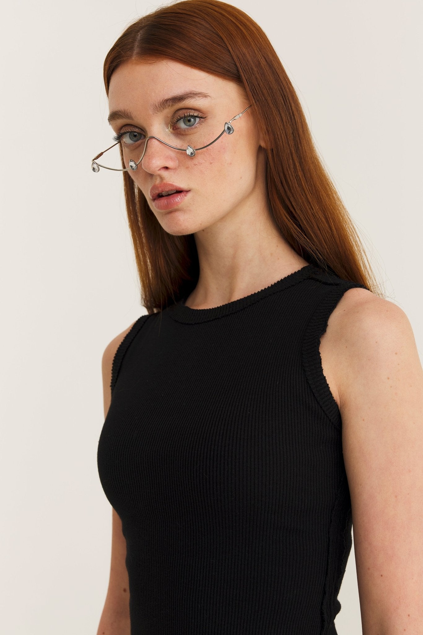 Black Rib Raw Dress - MYS