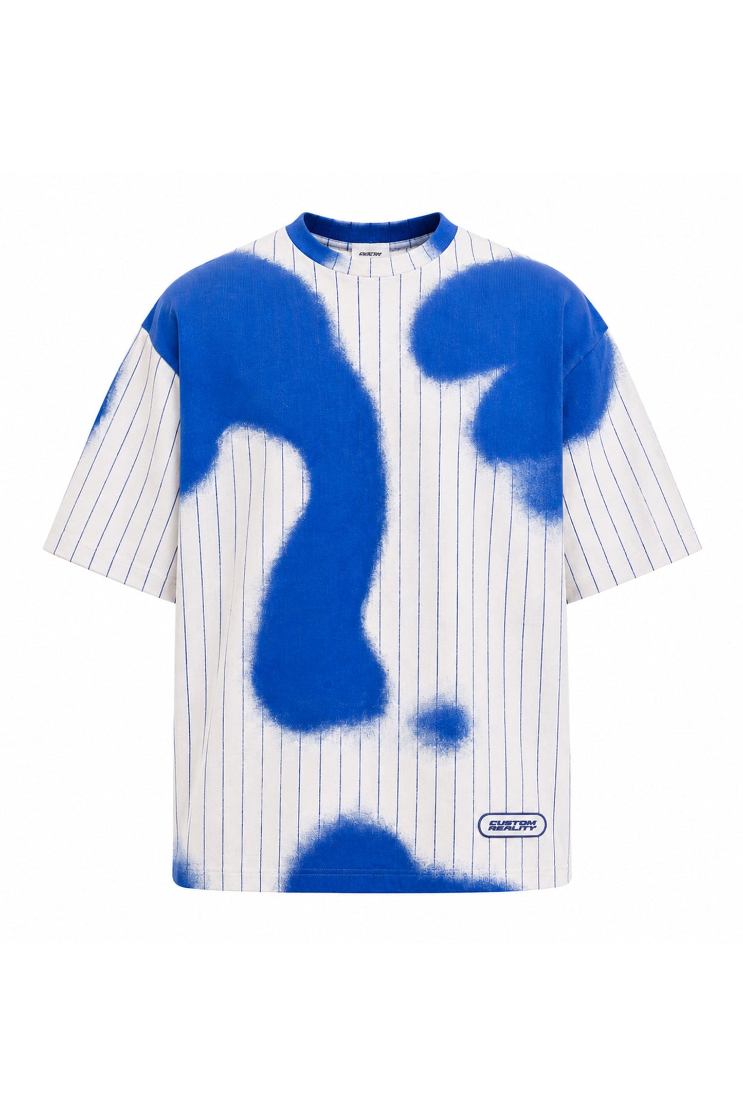 Spray Blue Stripes Oversized T-Shirt