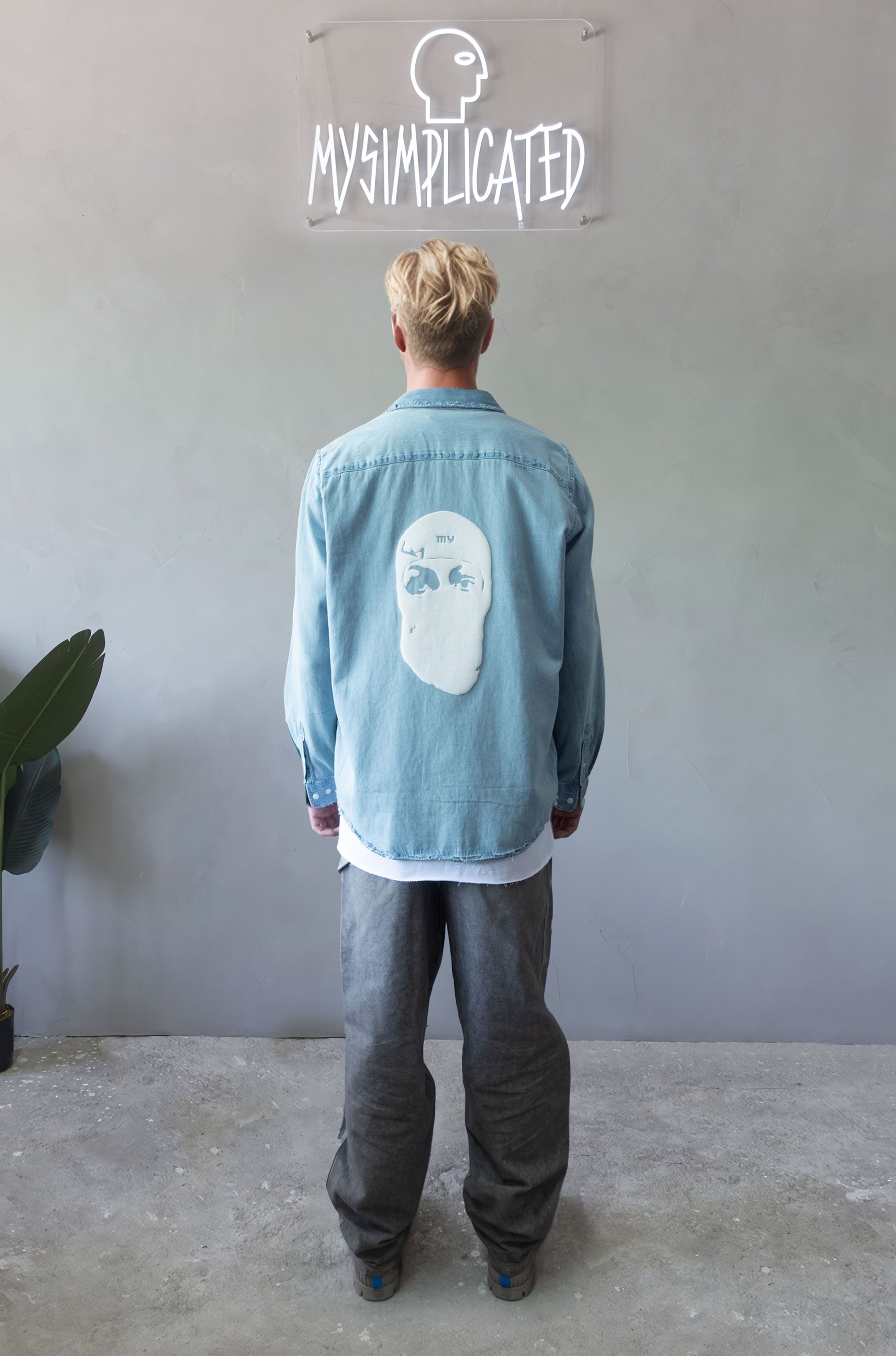 Denim MY Mask Long Sleeve Shirt - MYS
