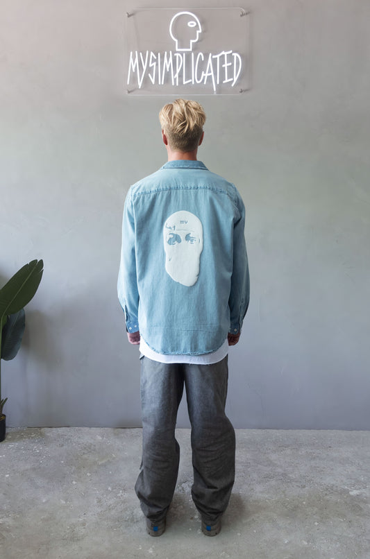Denim MY Mask Long Sleeve Shirt - MYS