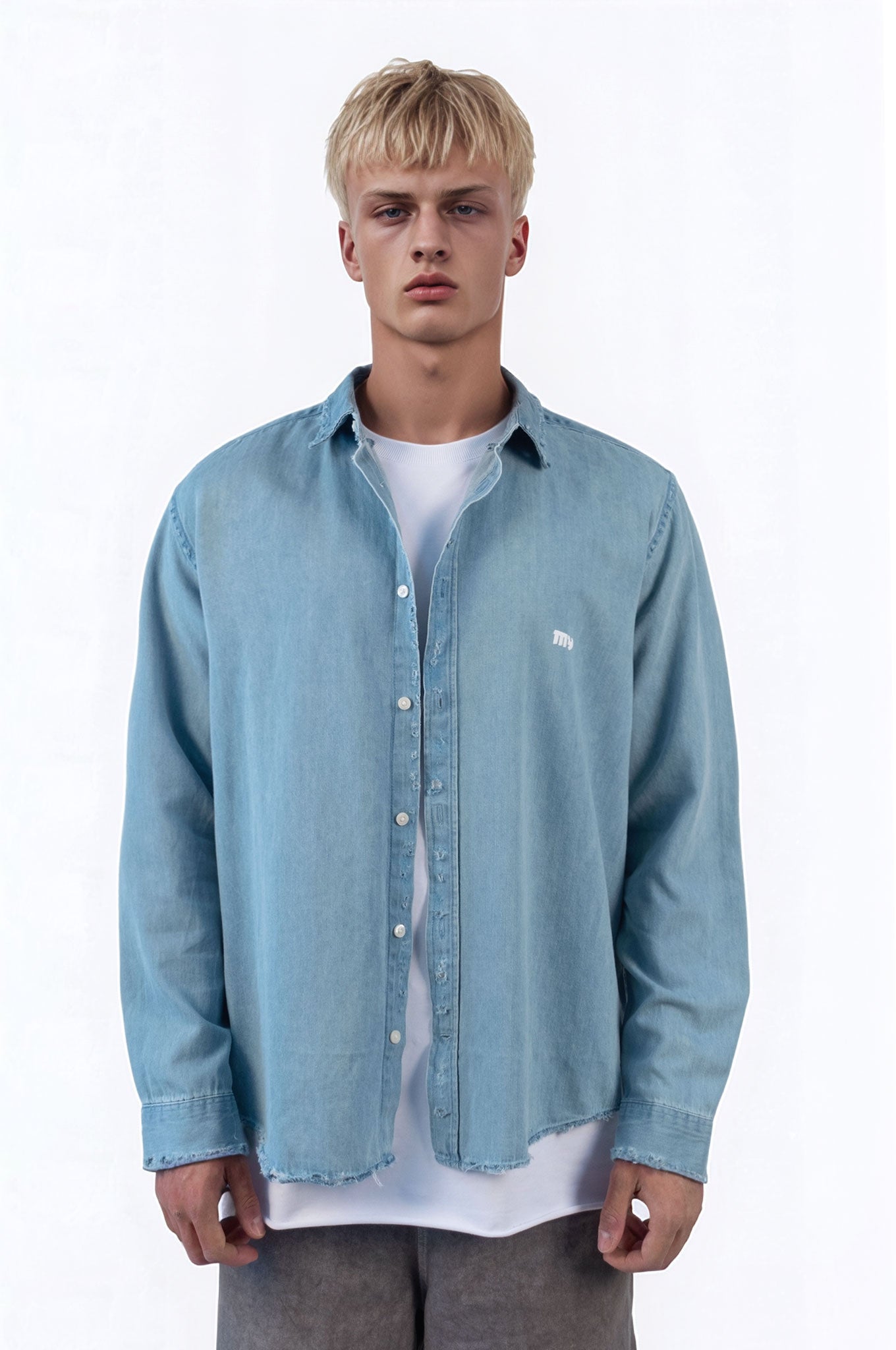 Denim MY Mask Long Sleeve Shirt - MYS