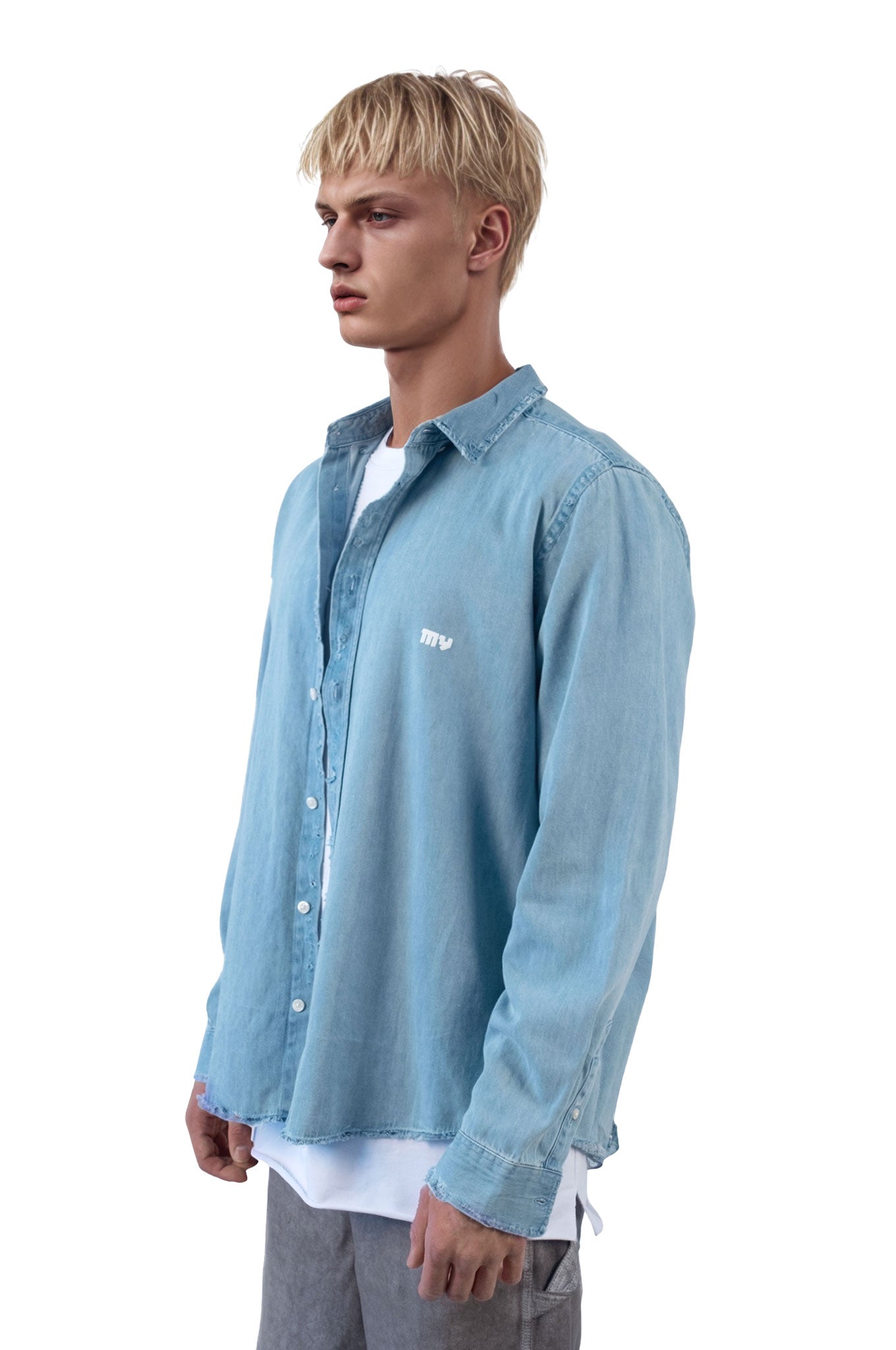 Denim MY Mask Long Sleeve Shirt - MYS