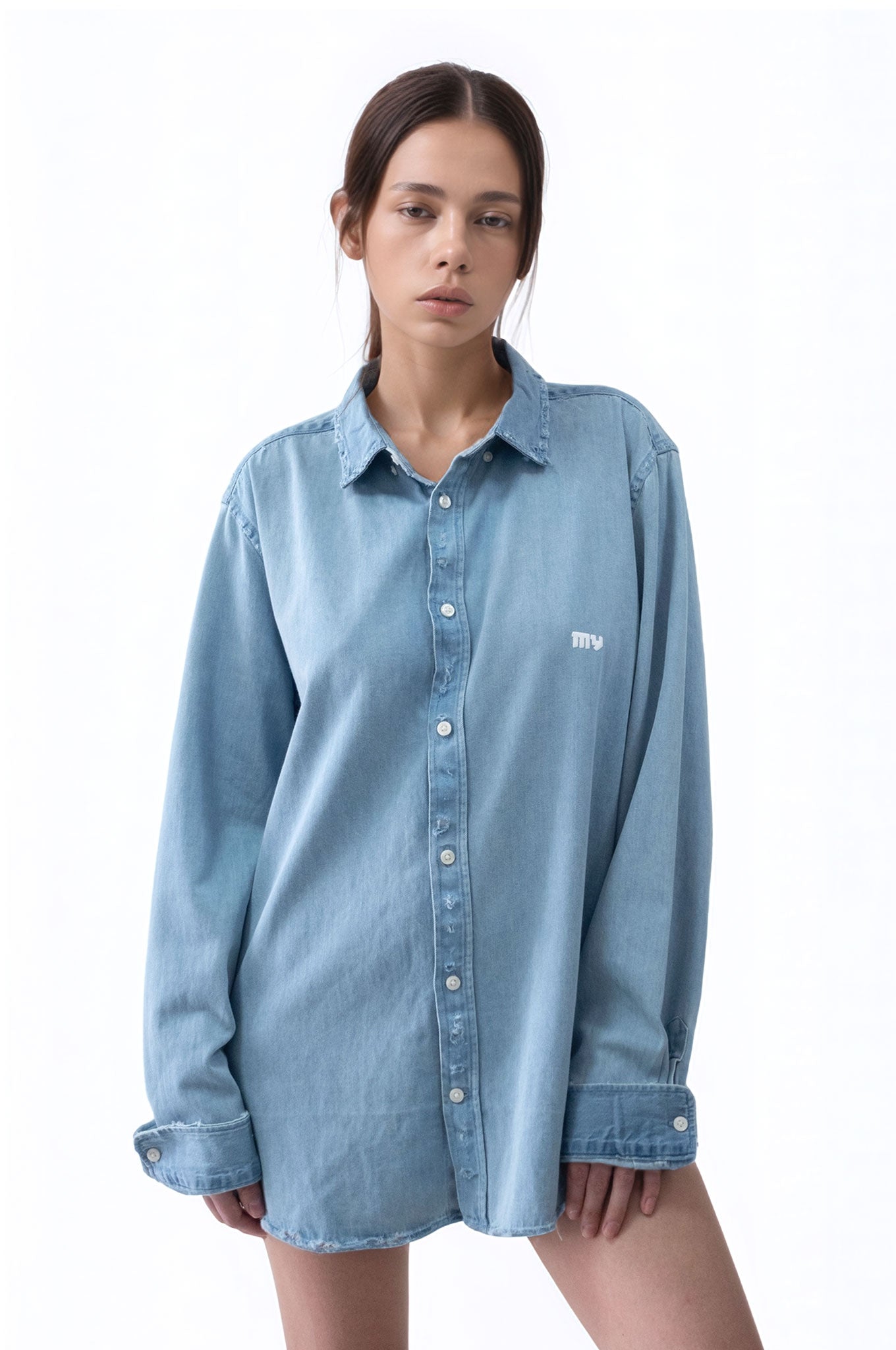 Denim MY Mask Long Sleeve Shirt - MYS