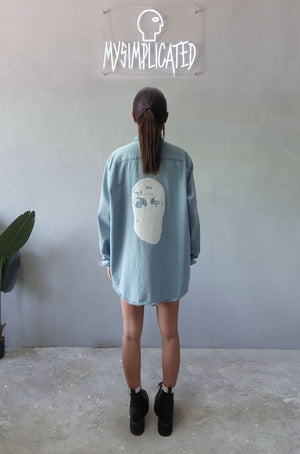 Denim MY Mask Long Sleeve Shirt - MYS