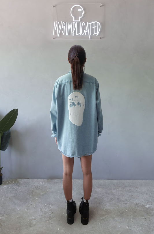 Denim MY Mask Long Sleeve Shirt - MYS