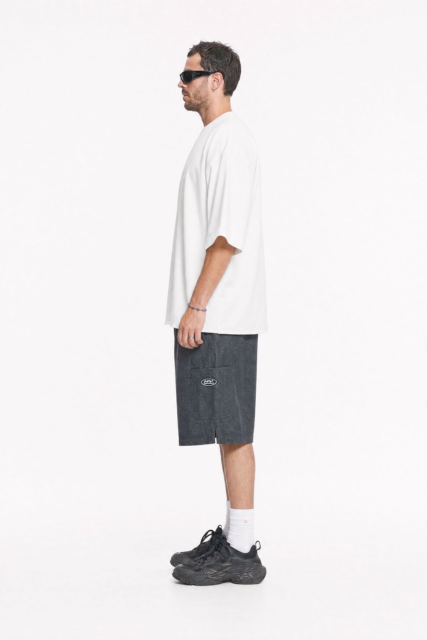 Workwear Grey Denim Shorts — Mysimplicated