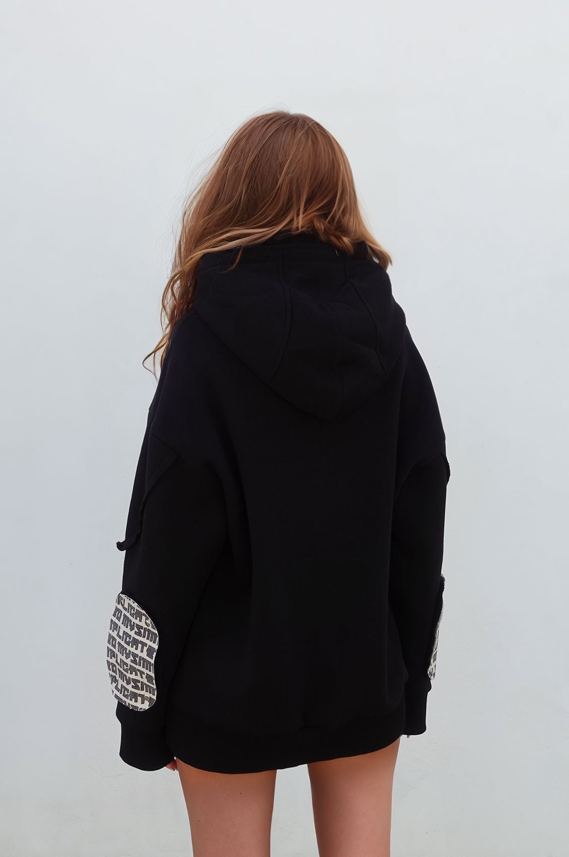 Interchangable Patches Black Hoodie - MYS