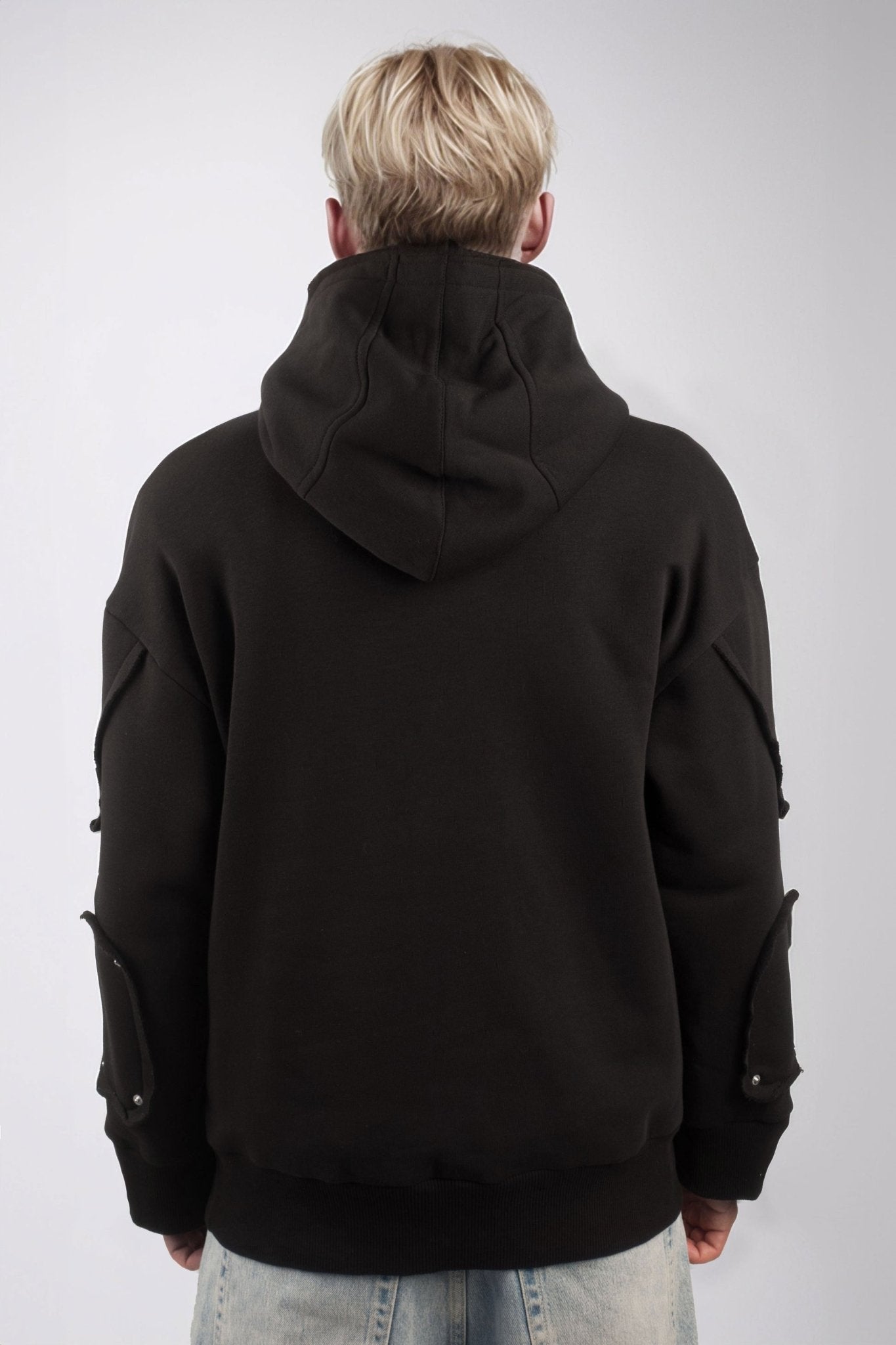 Interchangable Patches Black Hoodie - MYS