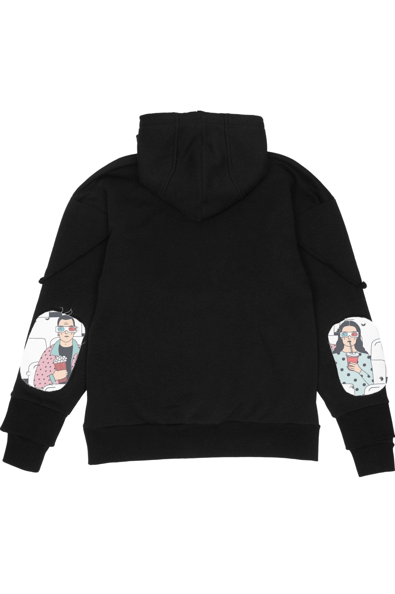 Interchangable Patches Black Hoodie - MYS
