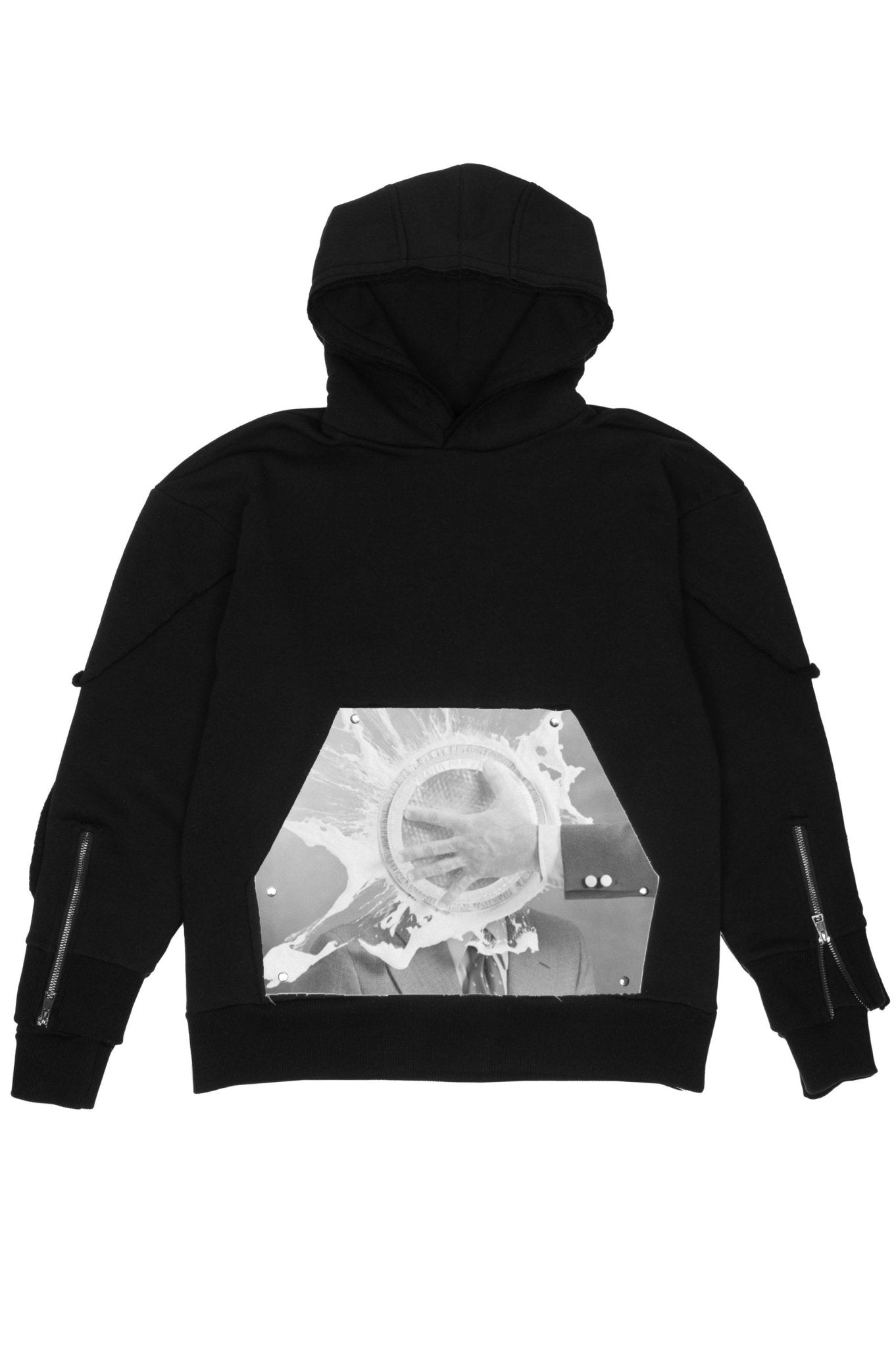 Interchangable Patches Black Hoodie - MYS