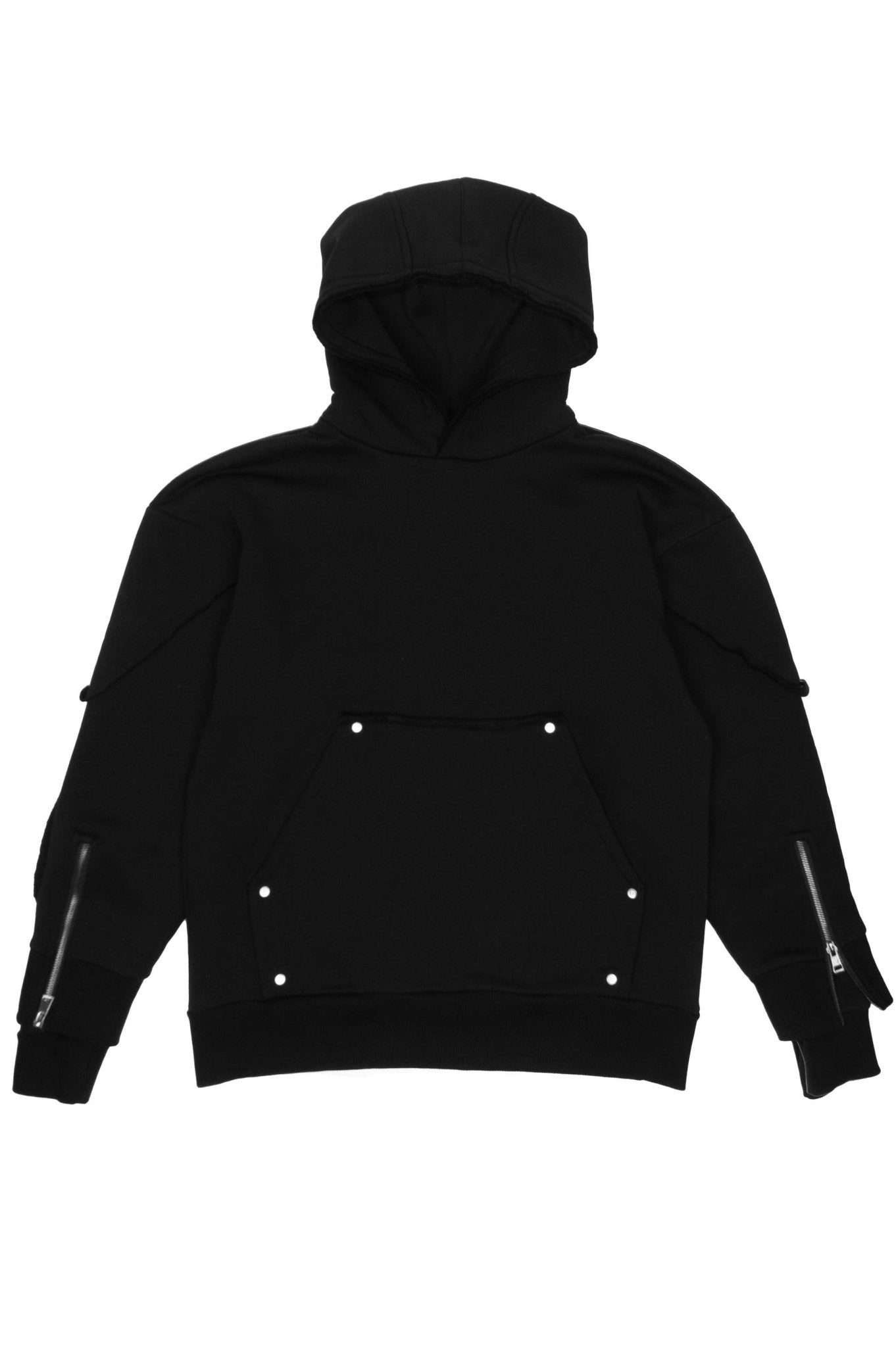 Interchangable Patches Black Hoodie - MYS