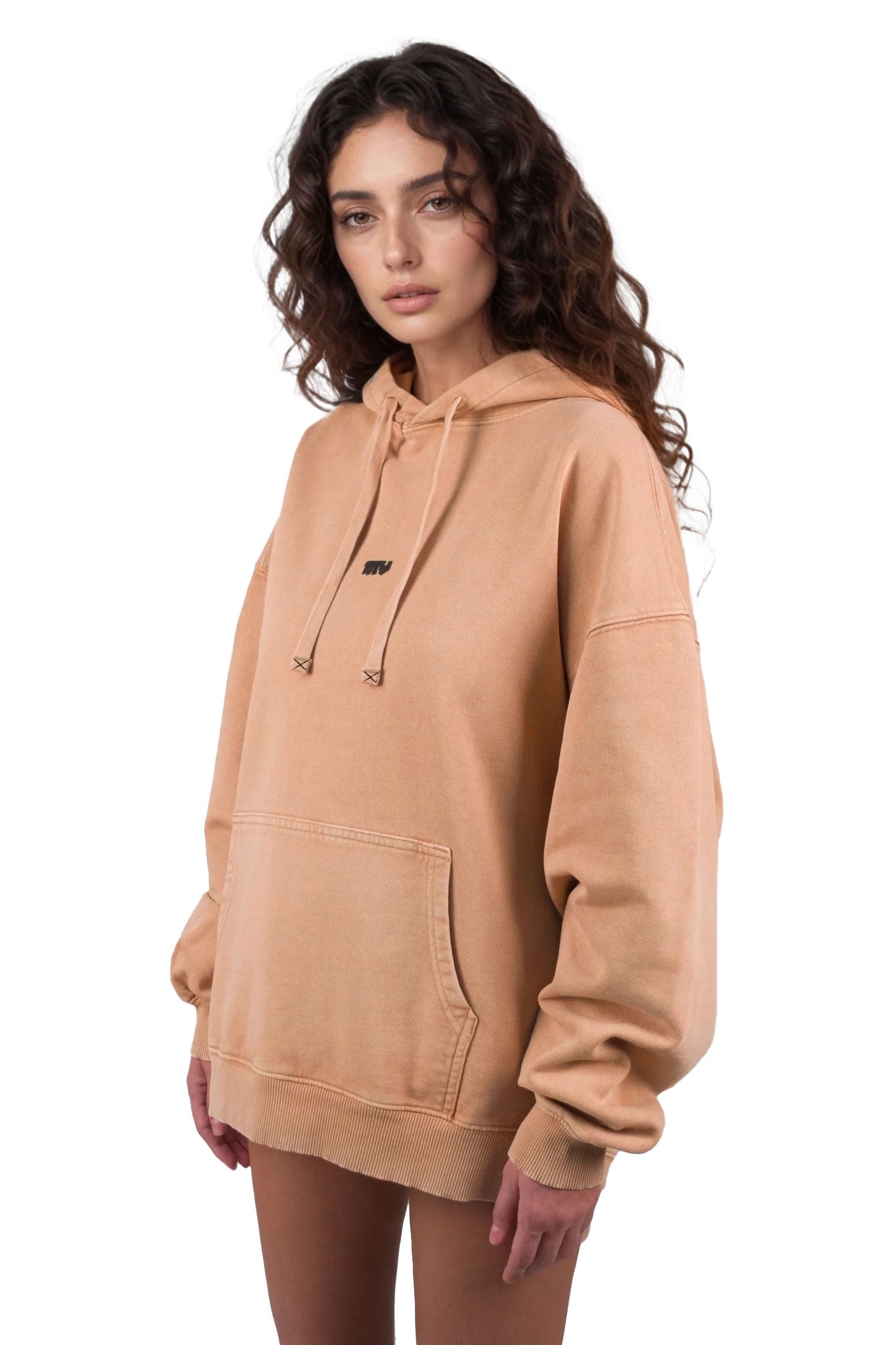 Oversized Vintage Hoodie Latte - MYS