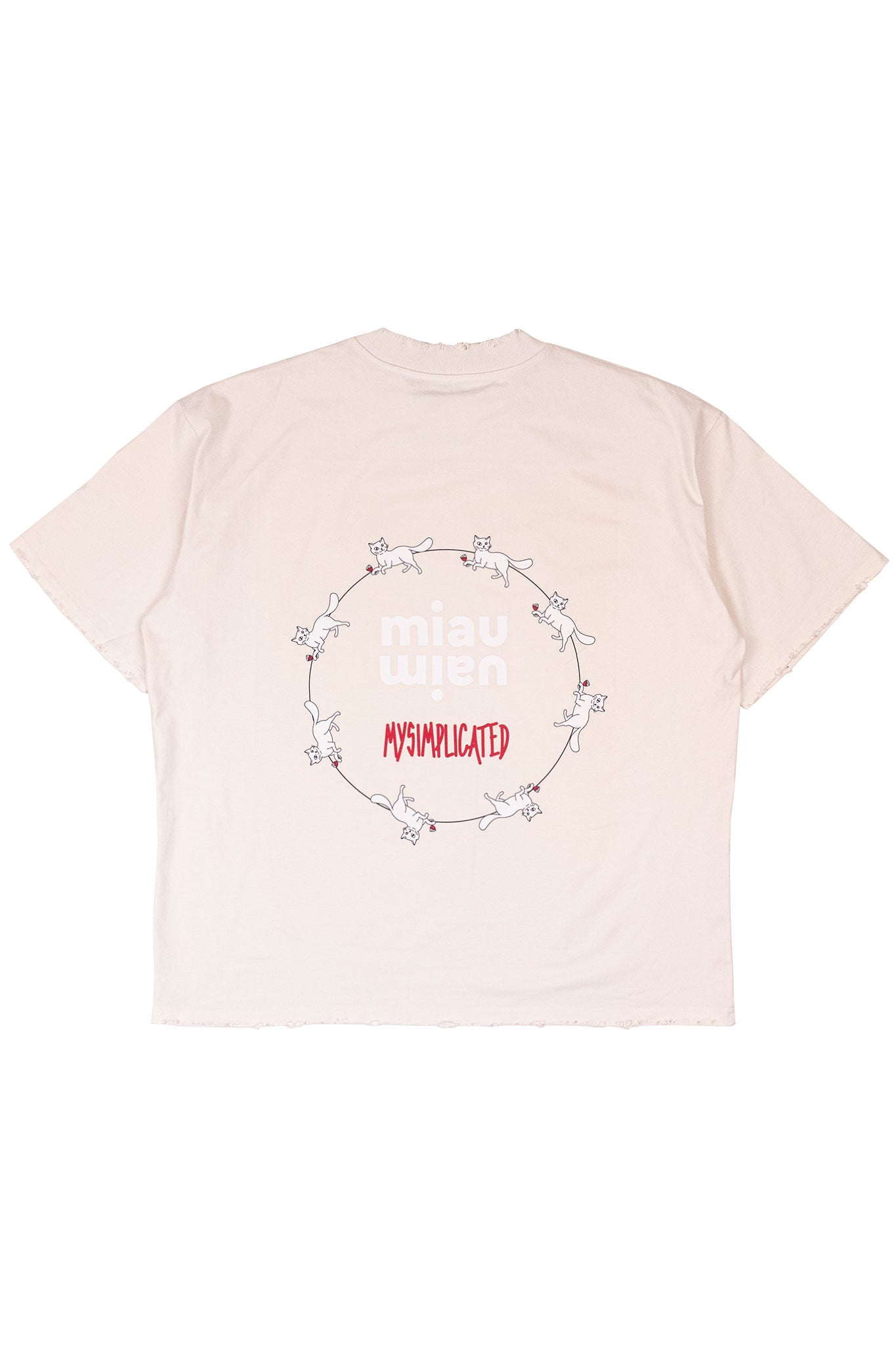 Miau Miau Oversized Ivory T-shirt - MYS