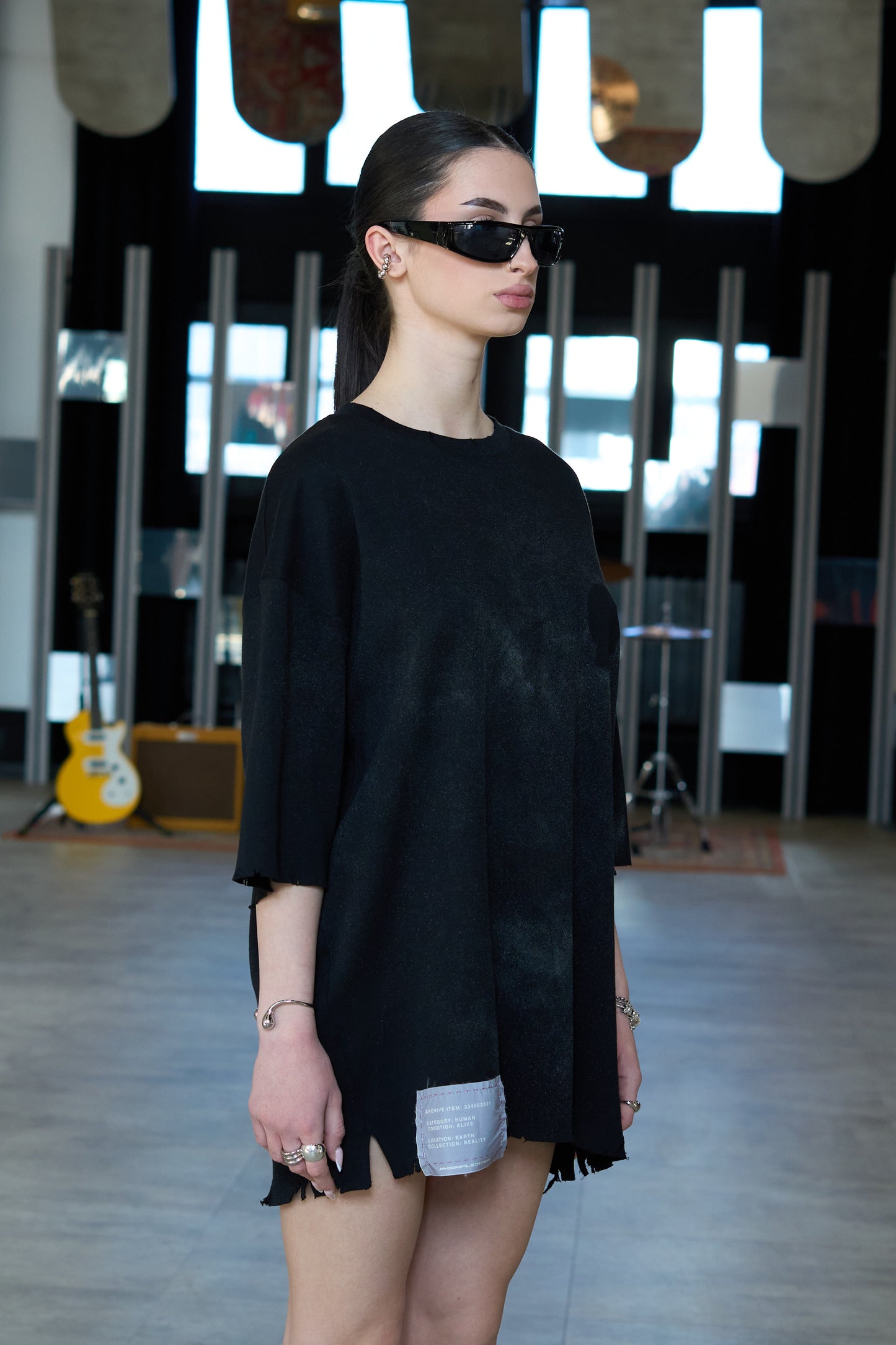 Dust Black Oversized T-Shirt - MYS