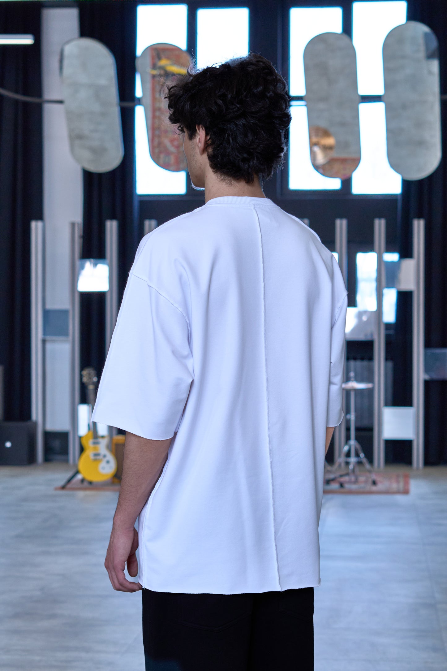 Split White Oversized T-Shirt - MYS