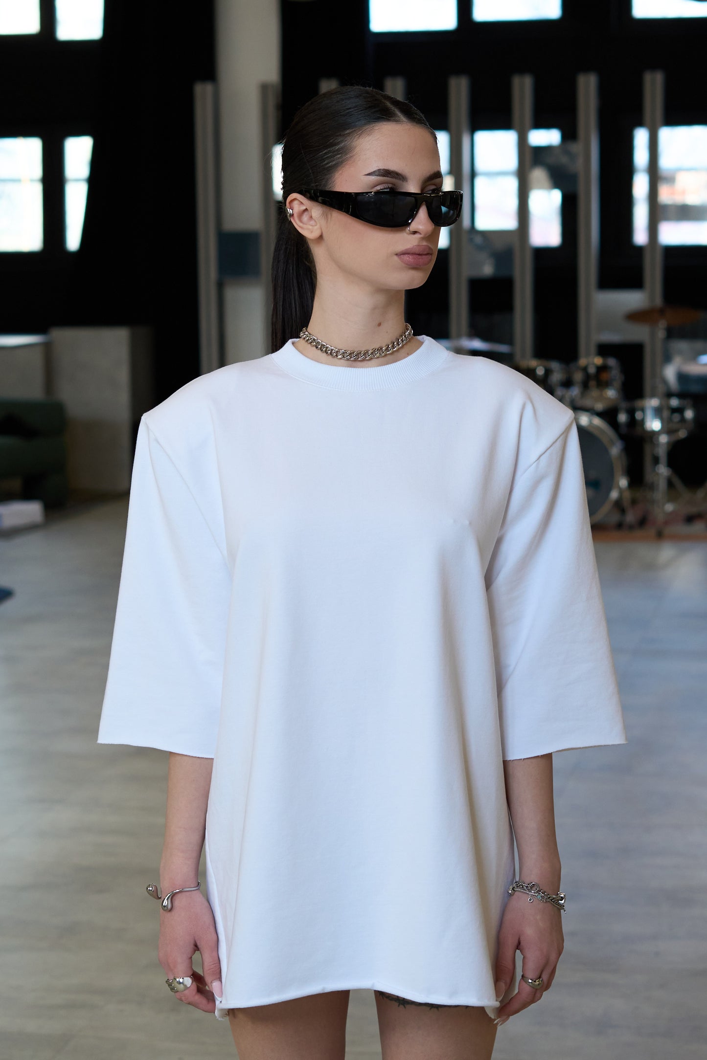 Oversized Shoulders T-Shirt - MYS