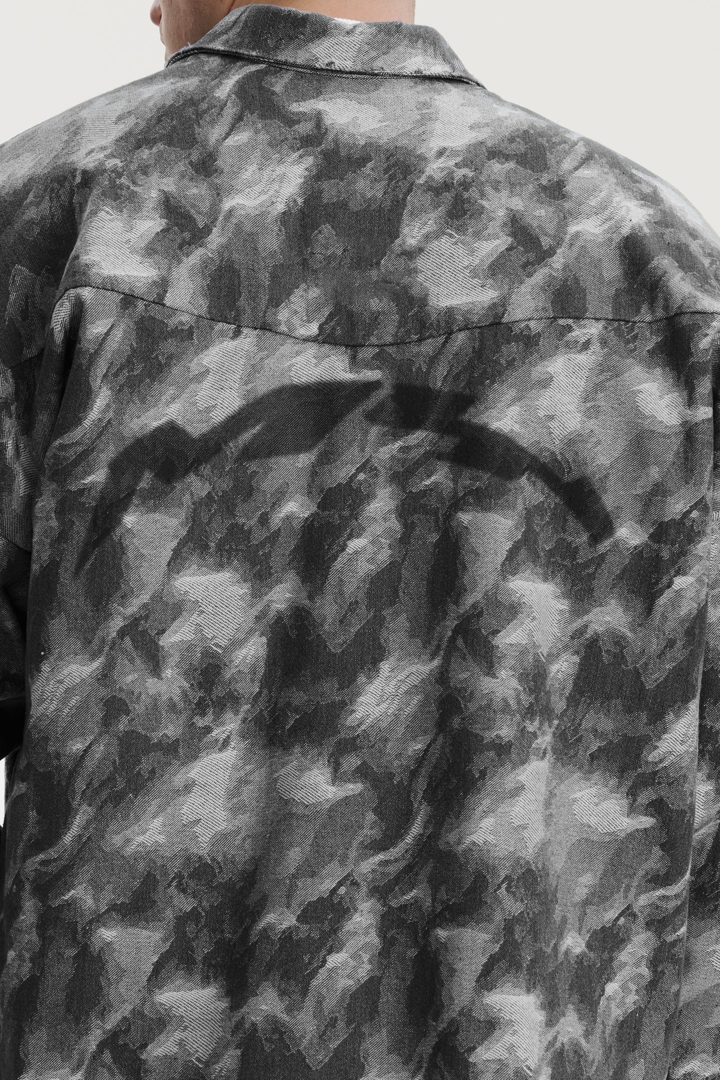 Grey Camo Denim Jacket