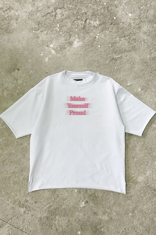 White T-shirt Proud - mysimplicated