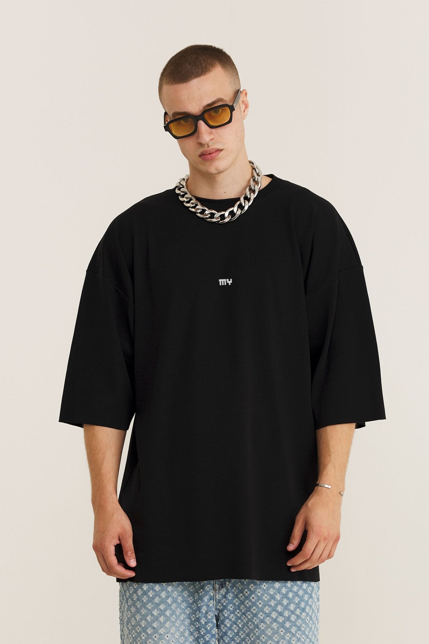 Oversized Basic Black T-shirt MY - MYS