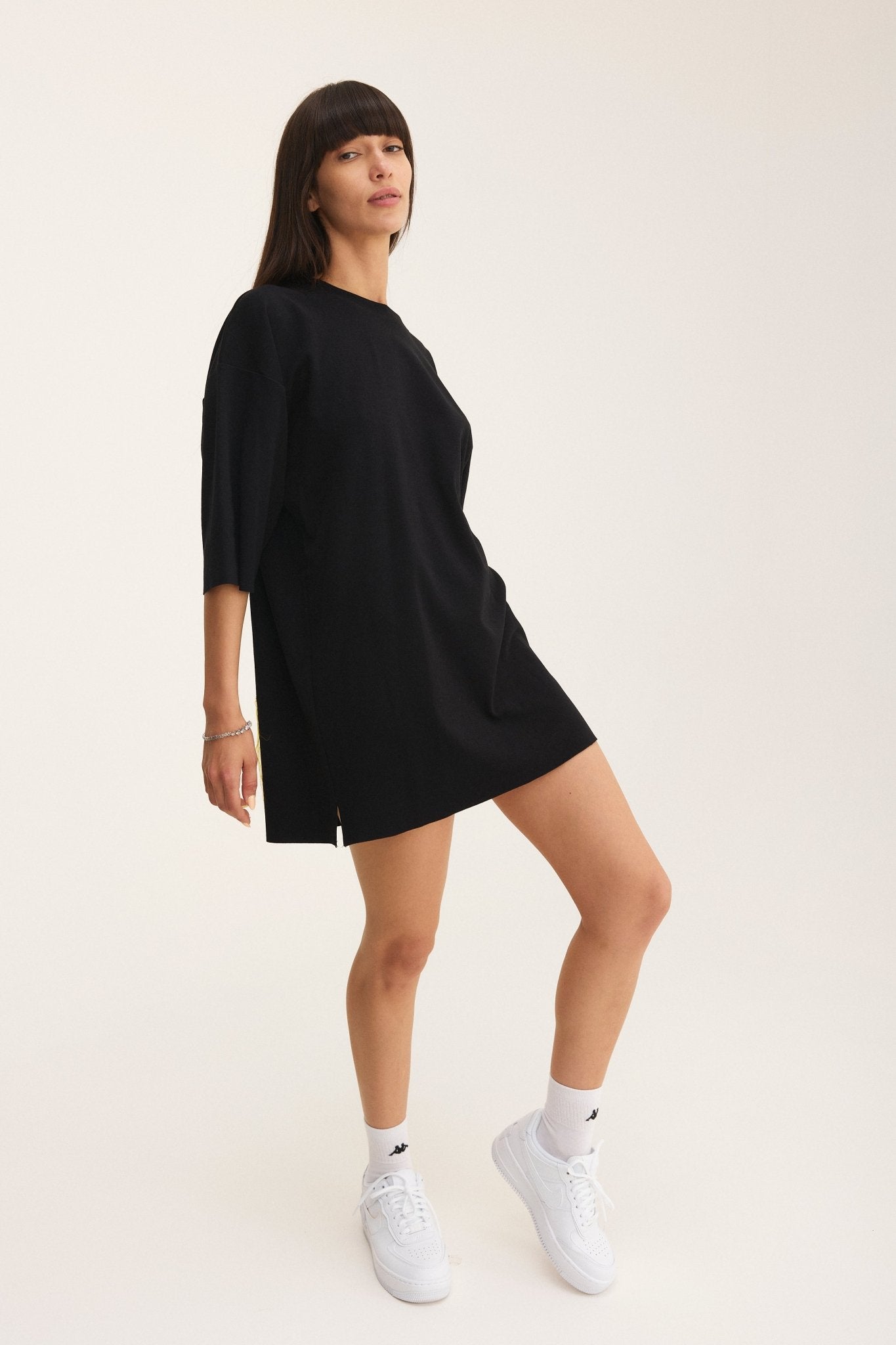 Oversized Cotton Black T-shirt 777 - MYS