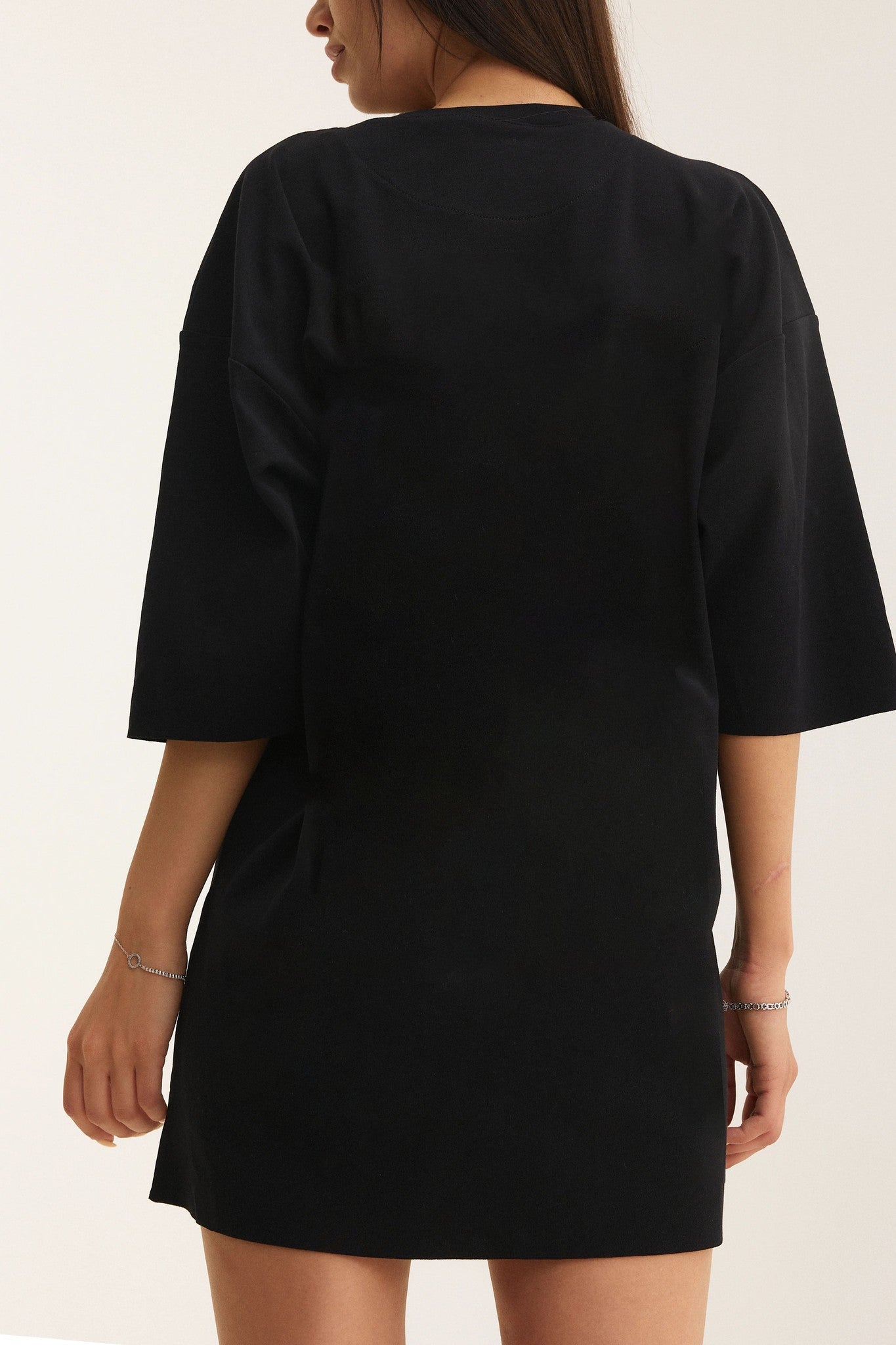 Oversized Cotton Black T-shirt Feel - MYS