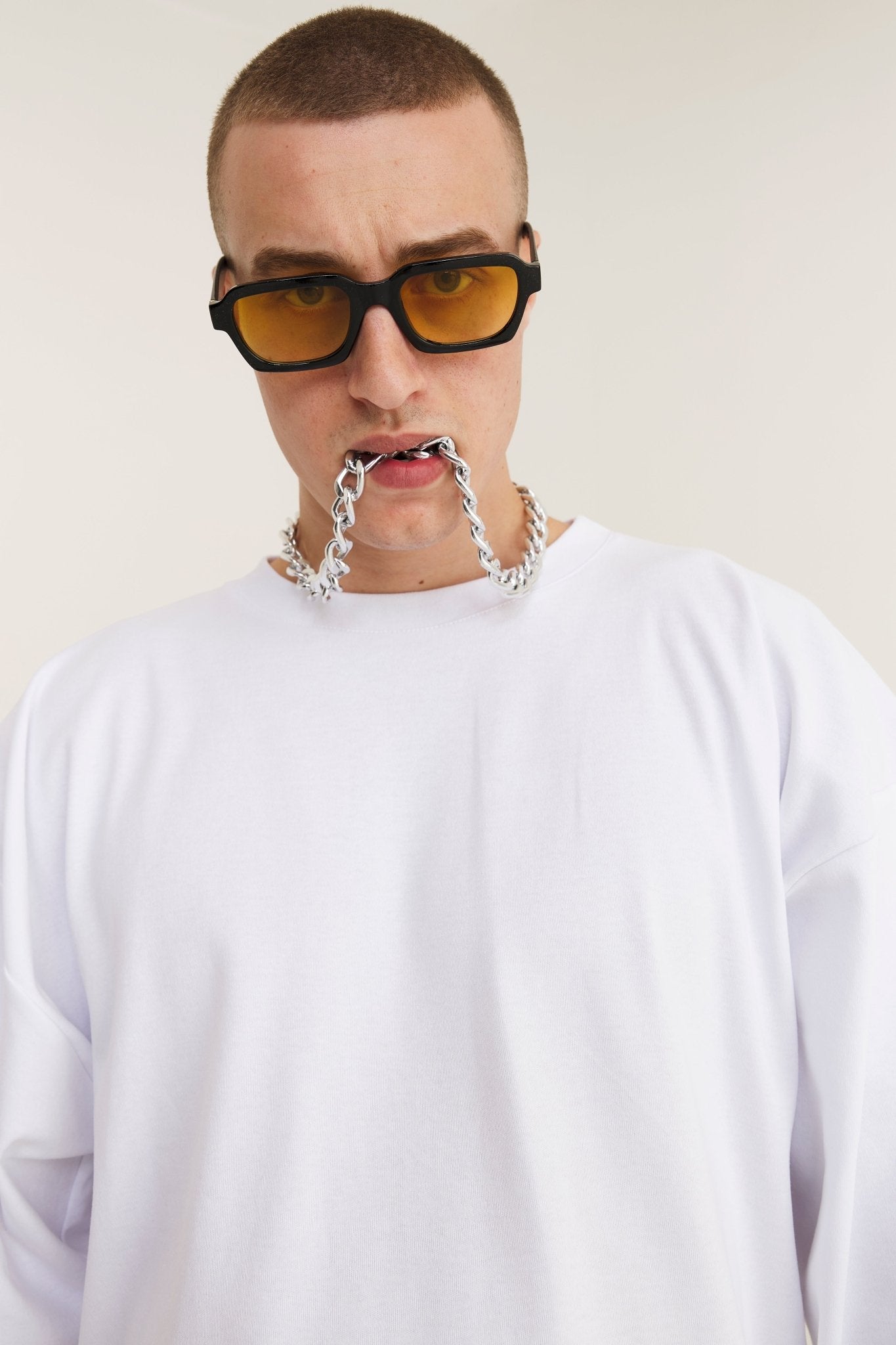 Oversized Cotton White T-shirt 777 - MYS