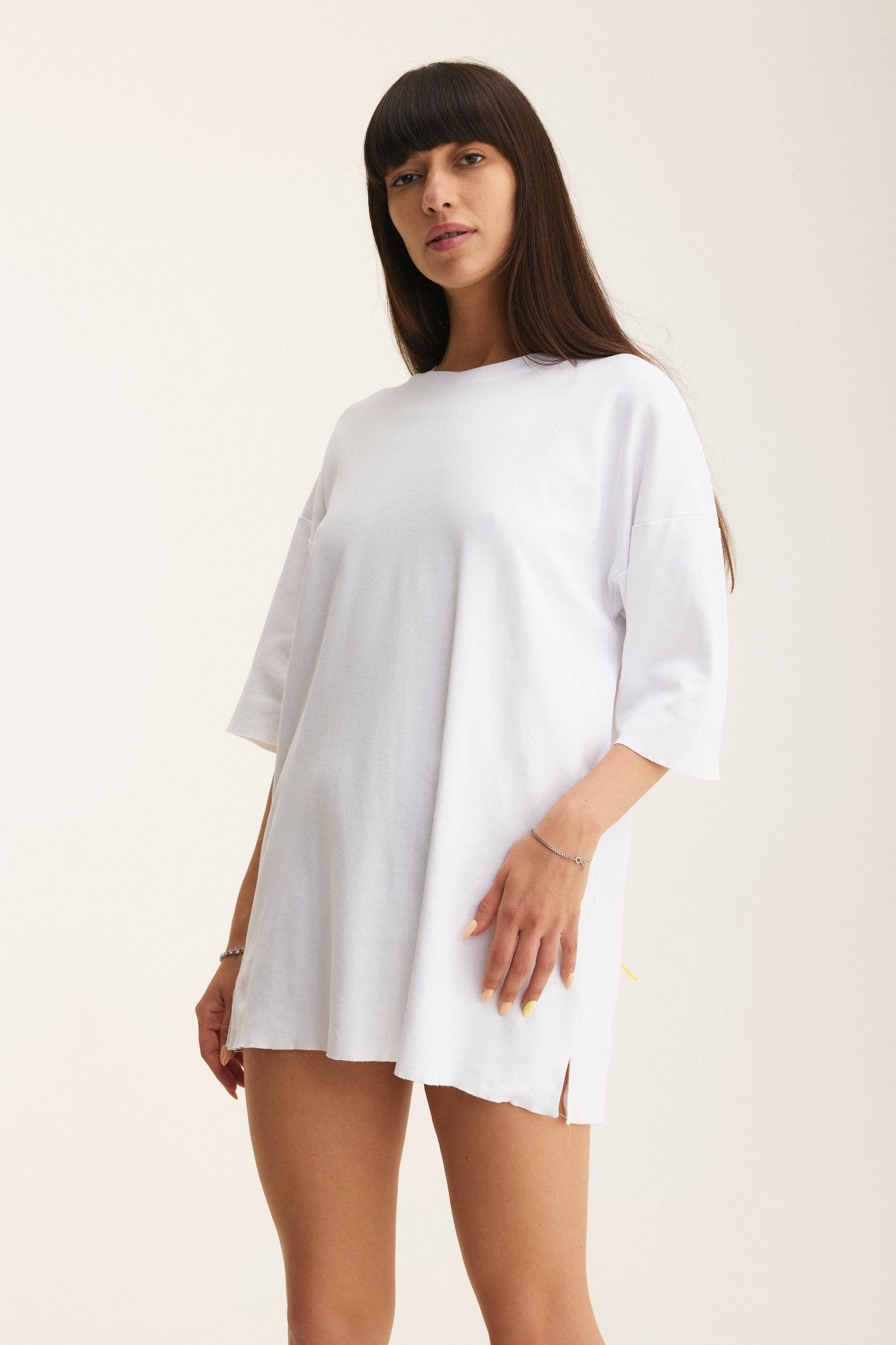 Oversized Cotton White T-shirt 777 - MYS