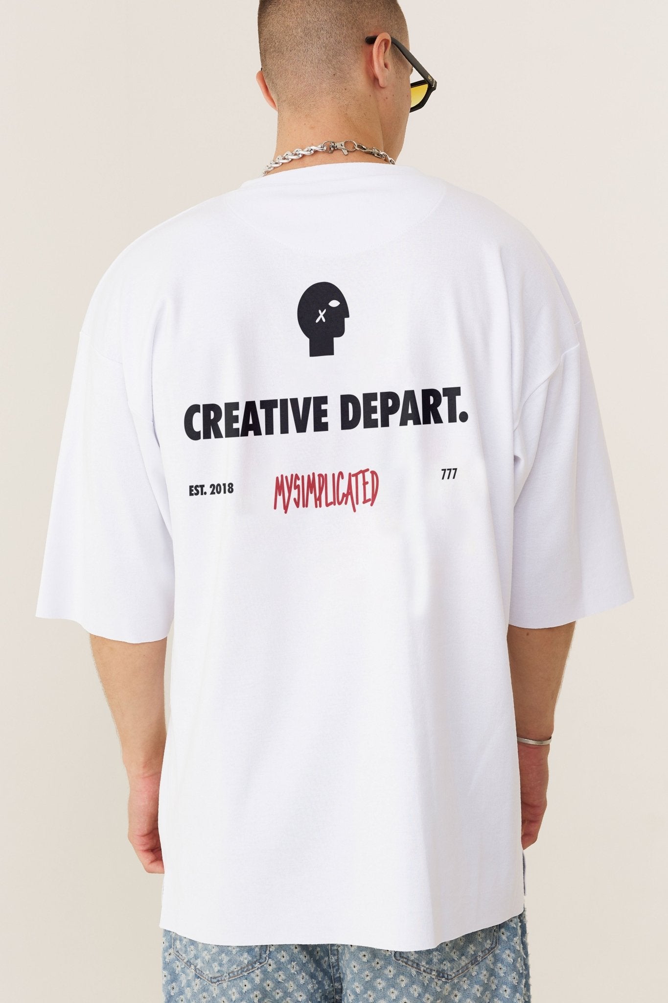 Oversized Cotton White T-shirt Creative Depart. - MYS