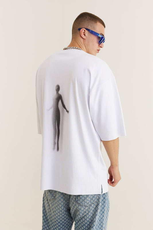 Oversized Cotton White T-shirt Spirit - MYS