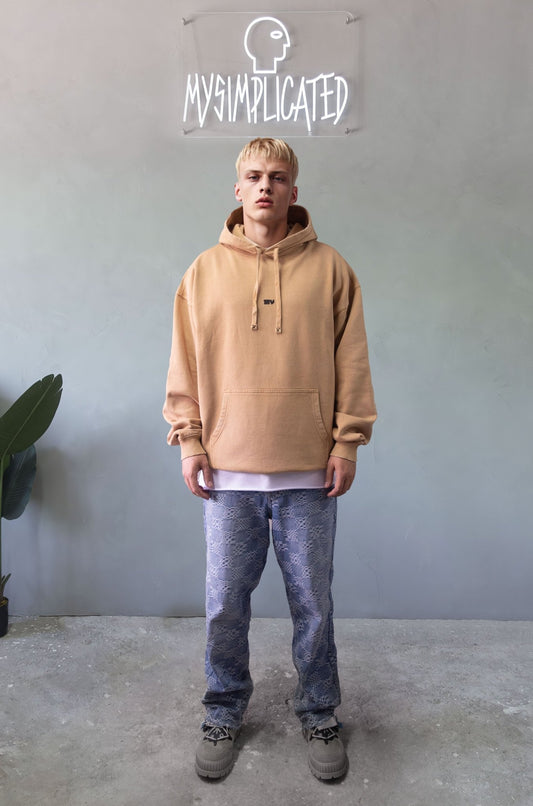 Oversized Vintage Hoodie Latte - MYS