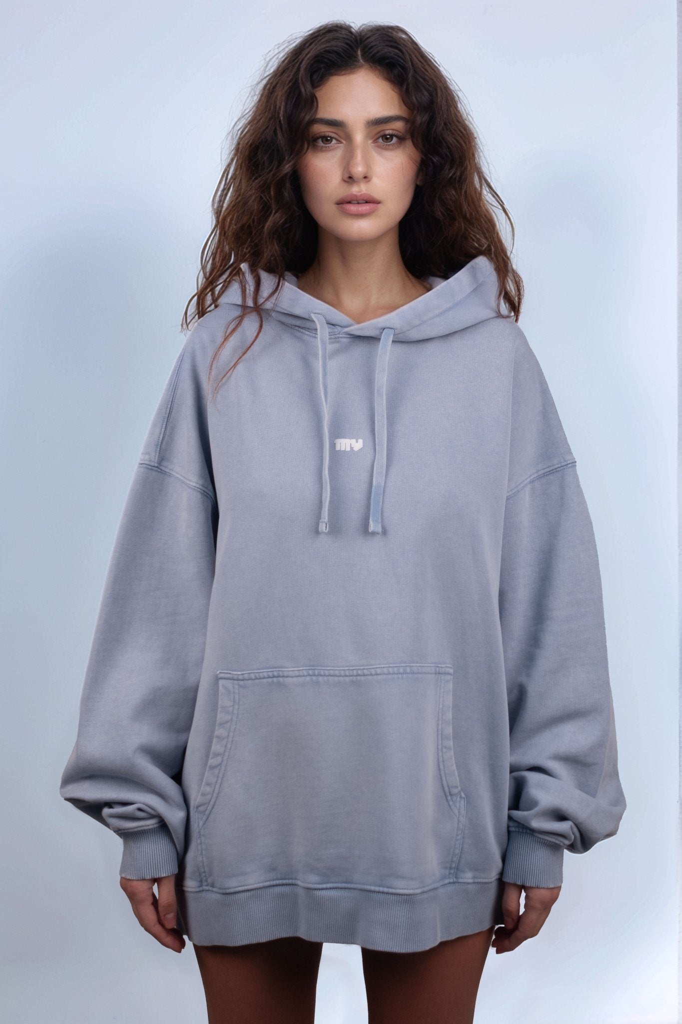 Oversized Vintage Shadow Gaze Hoodie - MYS