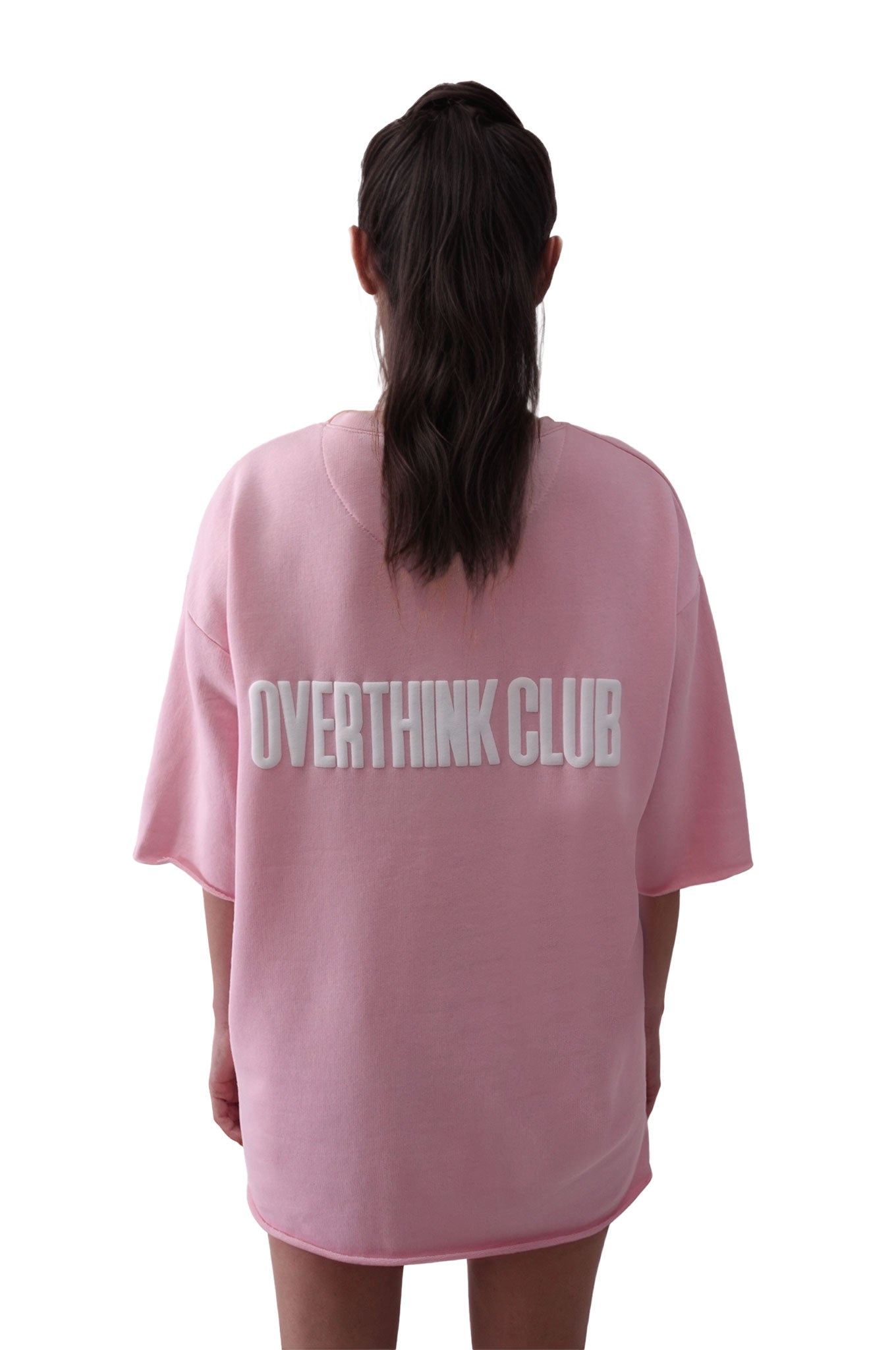 Overthink Club Oversized Pink T-shirt