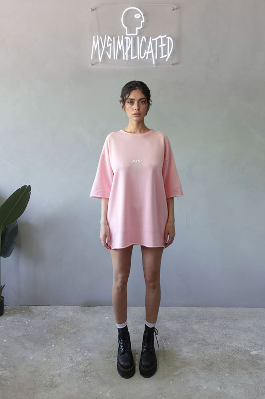 Overthink Club Oversized Pink T-shirt - MYS