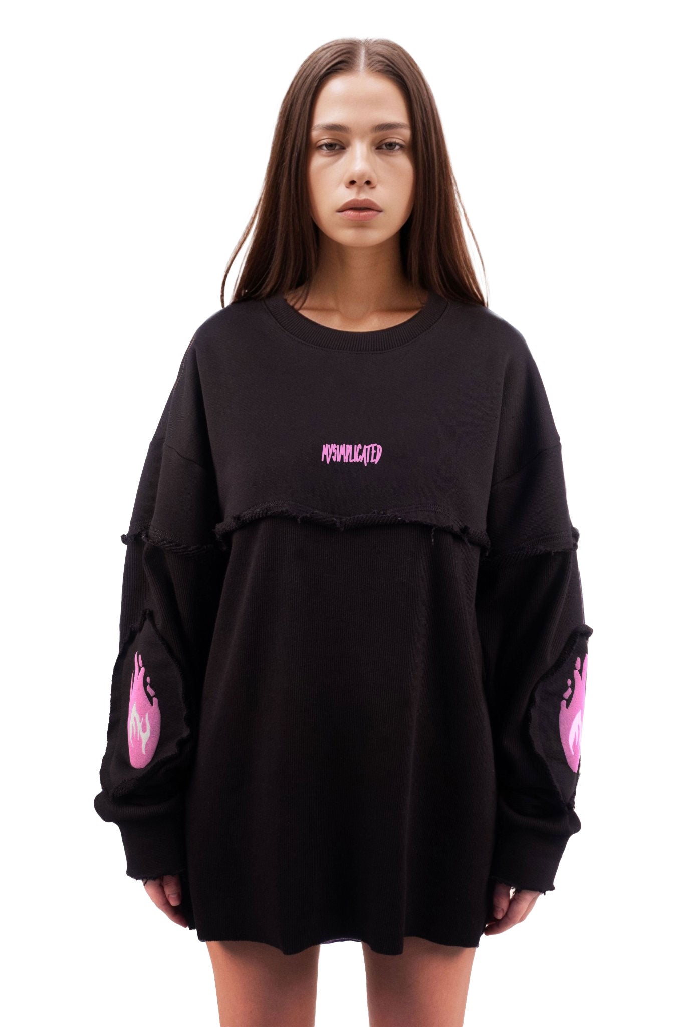 Pink Abyss Frayed Crewneck - MYS