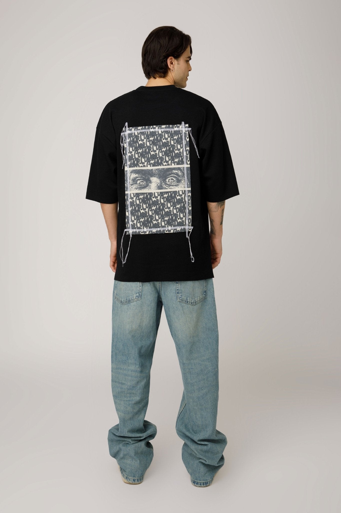 Pop Cola Eyes Black Oversized T-shirt - MYS