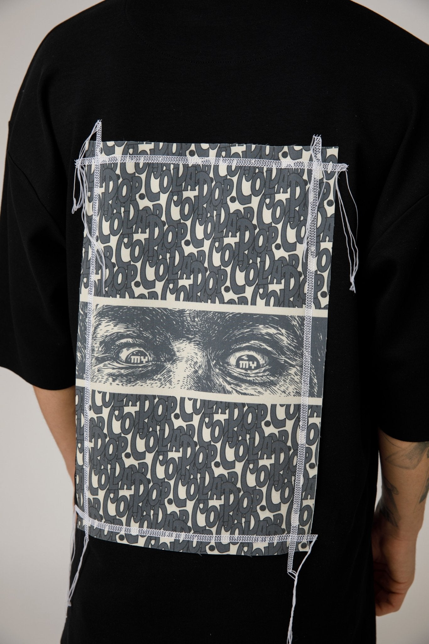 Pop Cola Eyes Black Oversized T-shirt - MYS