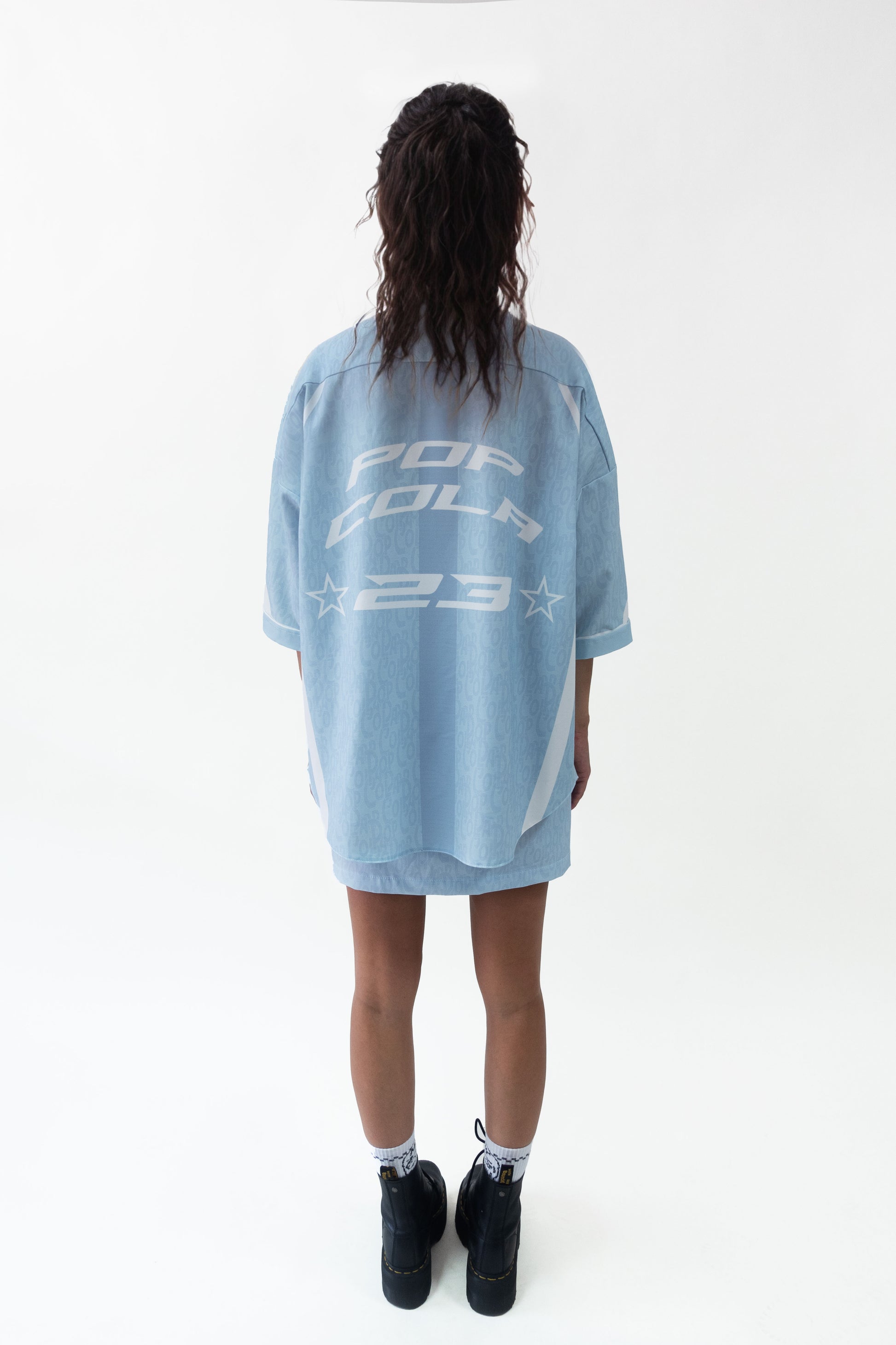 Pop Cola Blue Short Sleeve Shirt & Skirt Set - MYS