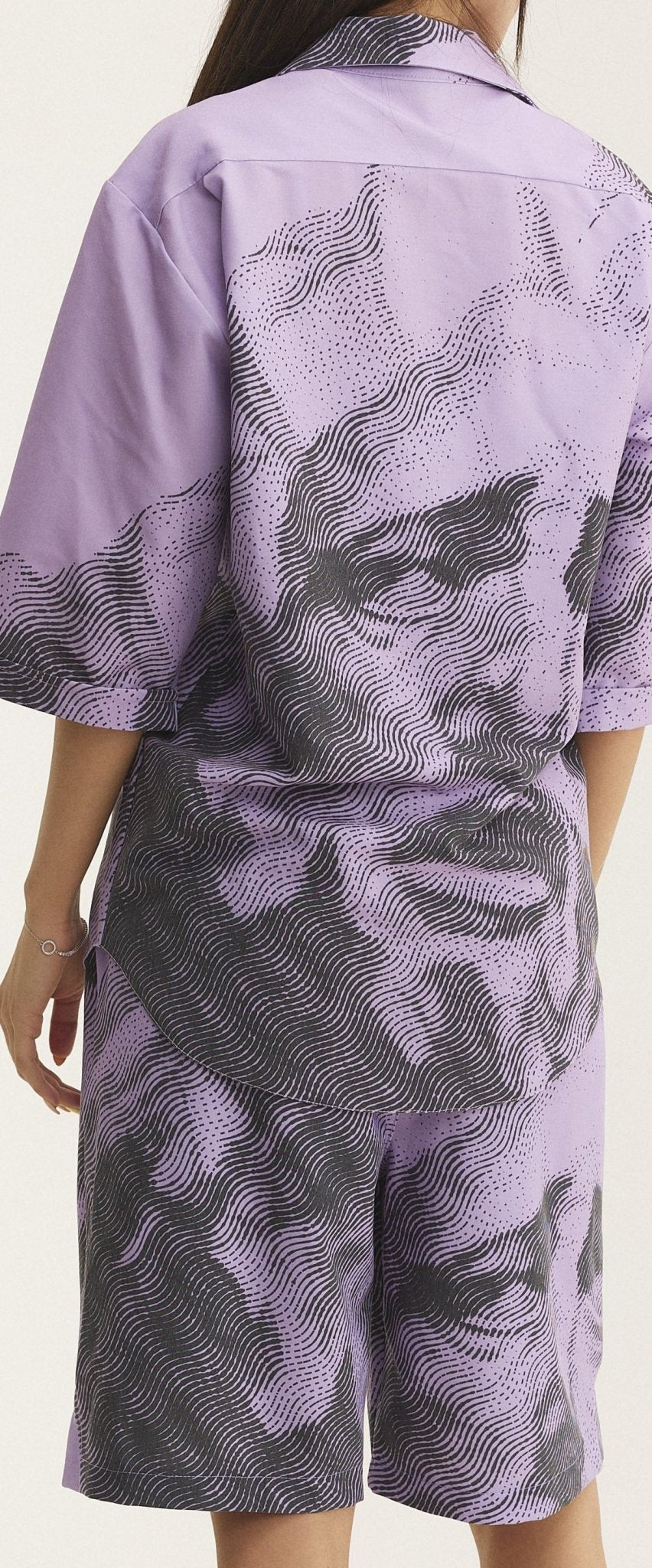 Short Sleeve Shirt & Bermuda Set Mauve (recycled fabric) - MYS