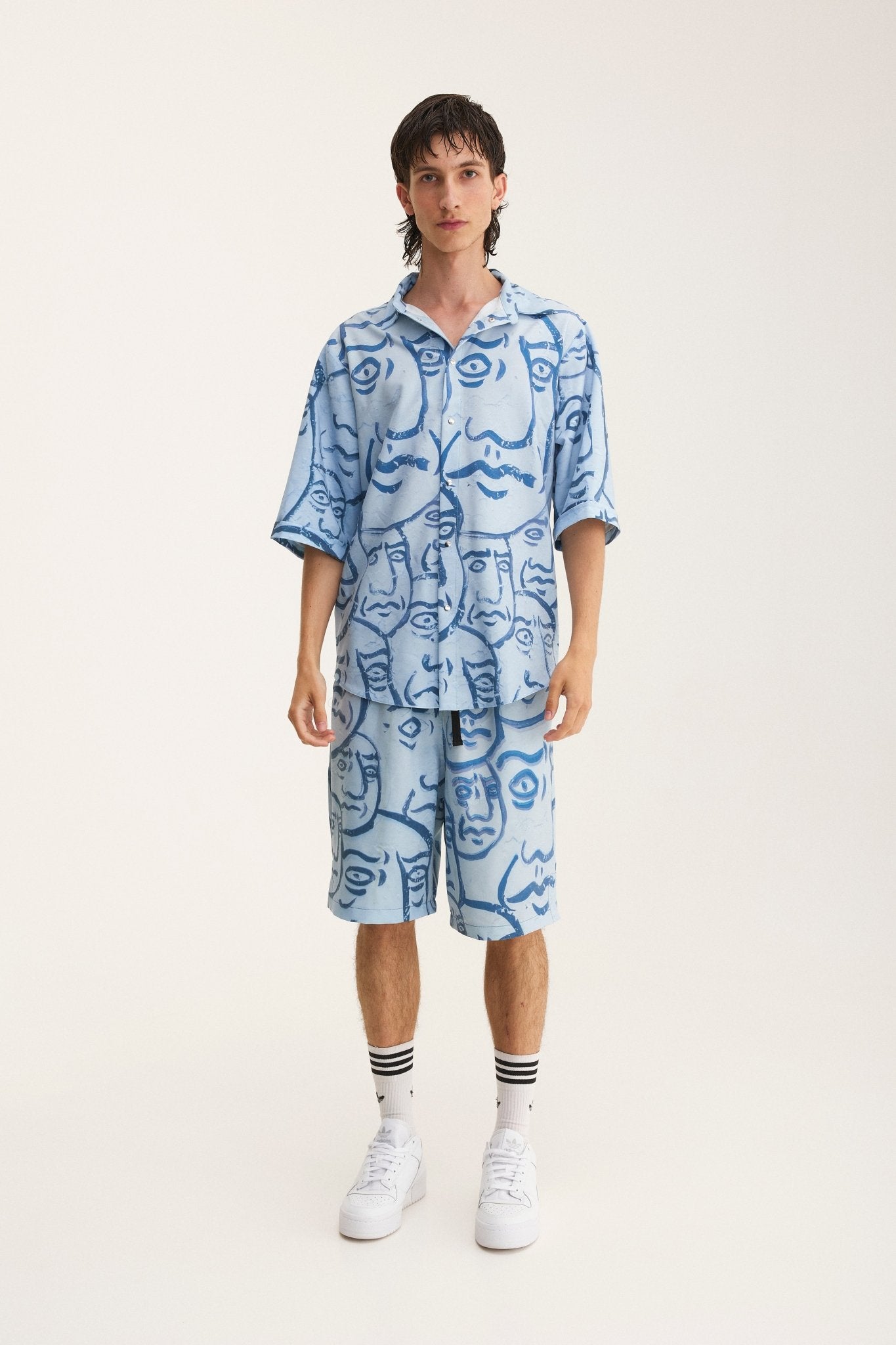 Short Sleeve Shirt Faces (recycled fabric) - MYS